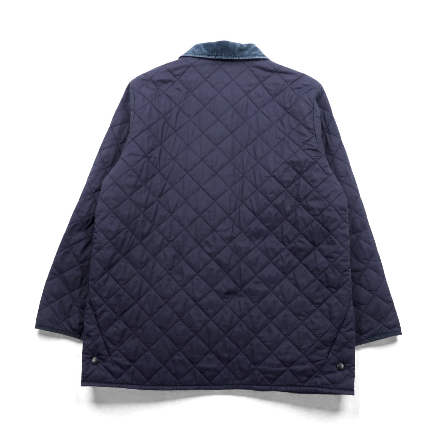 Barbour キルティングジャケット LIDDESDALE JACKET XL ネイビー 襟コーデュロイ 中綿 MQU0001NY91