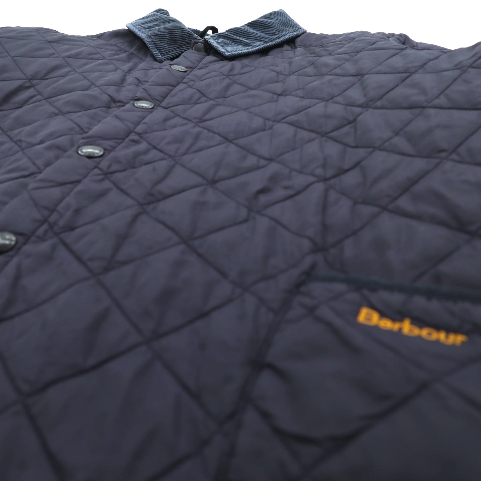 Barbour キルティングジャケット LIDDESDALE JACKET XL ネイビー 襟コーデュロイ 中綿 MQU0001NY91