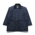 Mc Orvis 英国製 オイルドジャケット ワックスコットン ハンティングジャケット XL ネイビー 襟コーデュロイ ダブルジップ 裏地チェック イギリス製