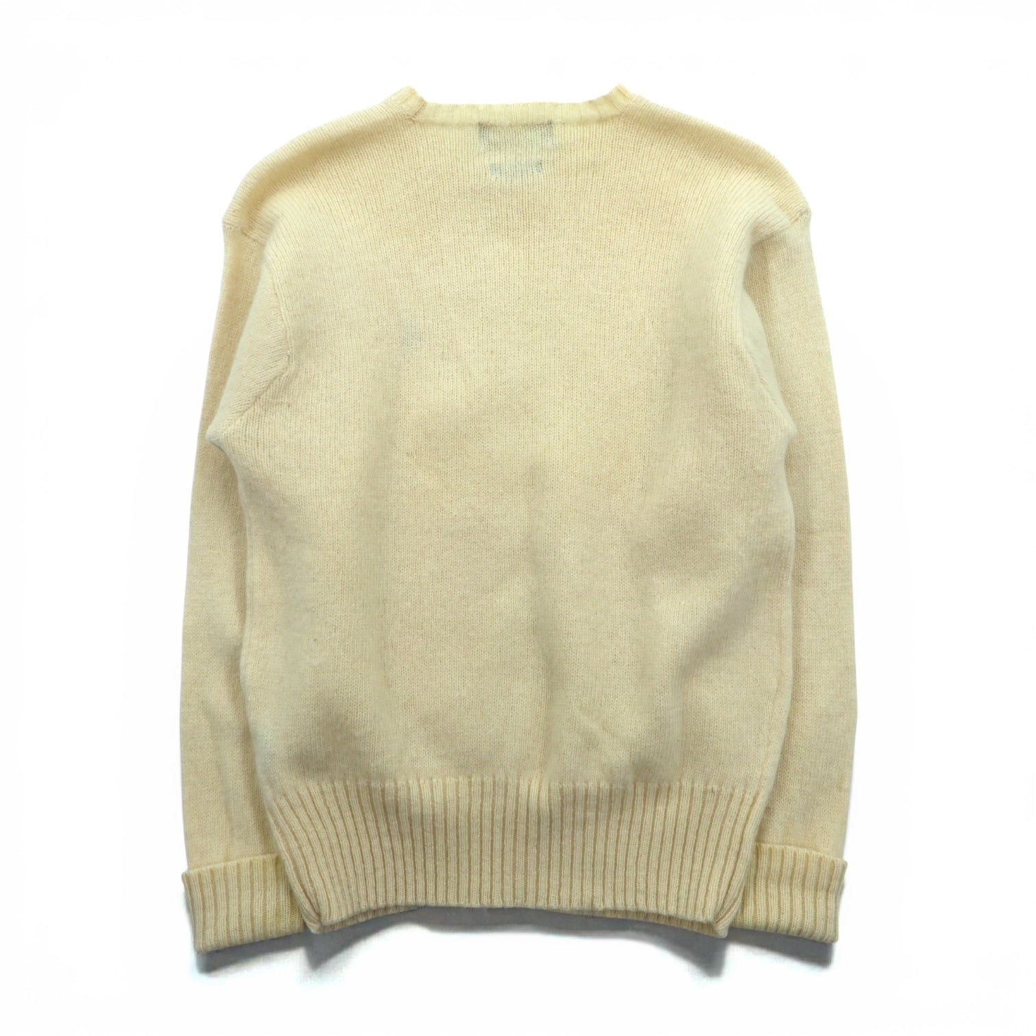 Polo Ralph Lauren 90年代 クルーネック ニット セーター M ウール 羊毛 スモールポニー刺繍 FROM SCOTISH YARN