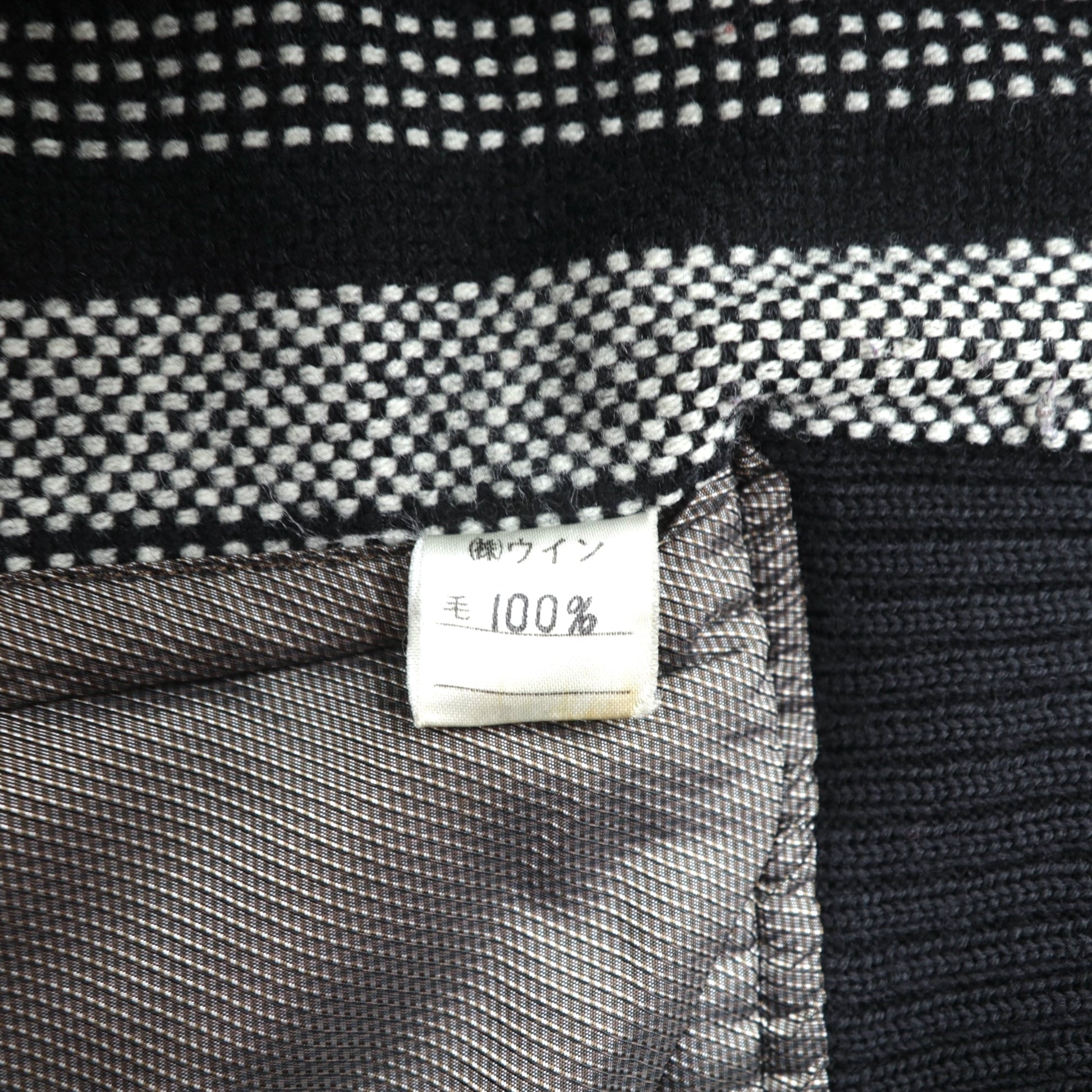 80s Japan Vintage Blouson ジップアップ ボンバージャケット M ウール ストライプ MEN'S WEAR WIN 80年代 日本製