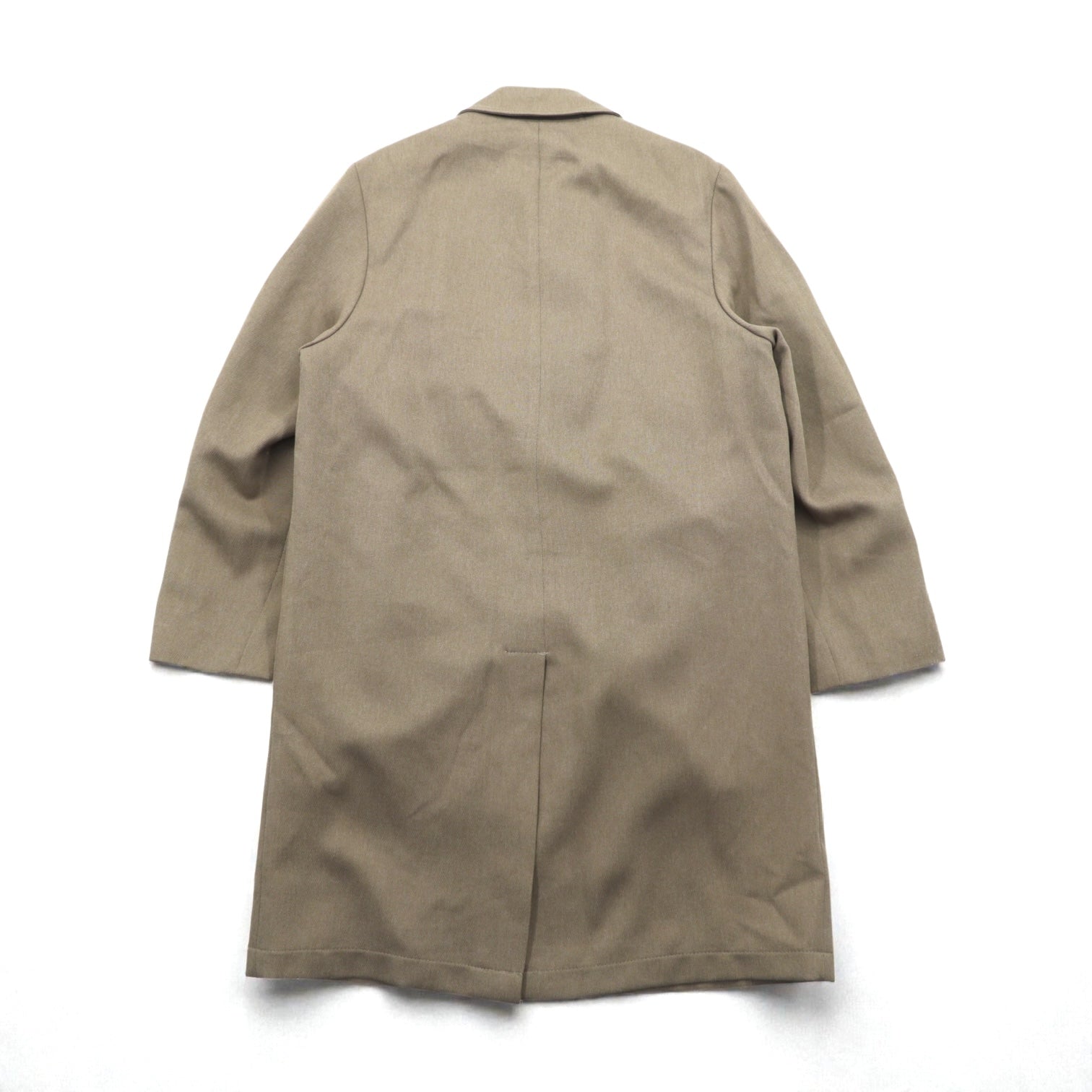 Casualcraft New York 70年代 USA製 ヴィンテージ バルマカーンコート ステンカラーコート L ベージュ ライナー着脱式 くるみボタン