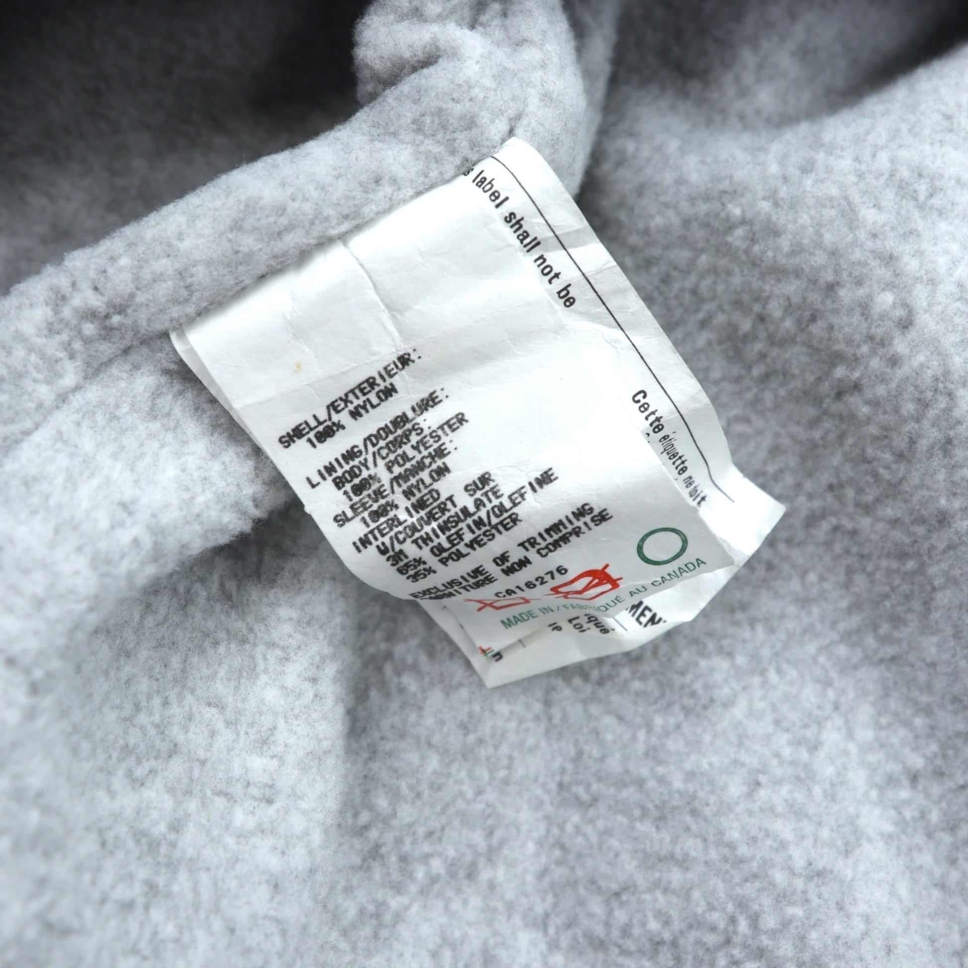 80s Canada Vintage Windbreaker Jacket ナイロンジャケットThinsulate 中綿 XL フリースライナー ブルー 80年代 カナダ製