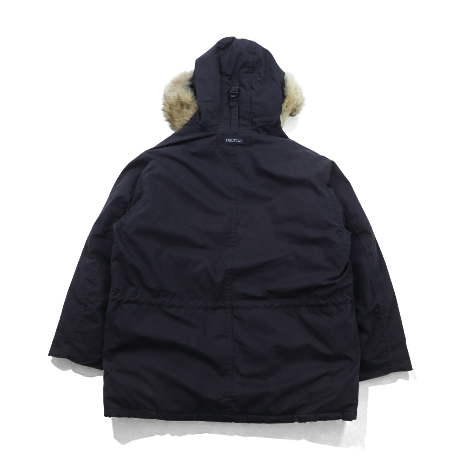NAUTICA 90年代 65/35クロス N-3B ミリタリー ダウンジャケット L ダブルジップ ドローコード ファー着脱式