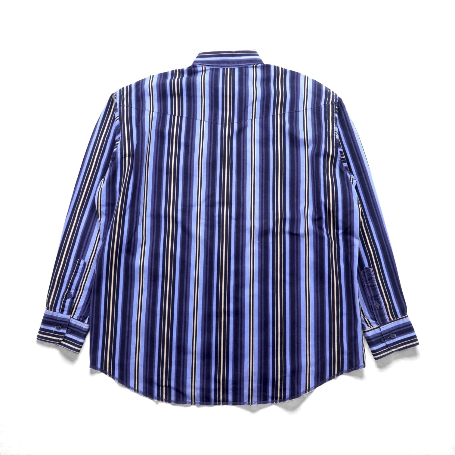 Wrangler 90年代 ボタンダウン シャツ XL ネイビー ストライプ 胸ポケット