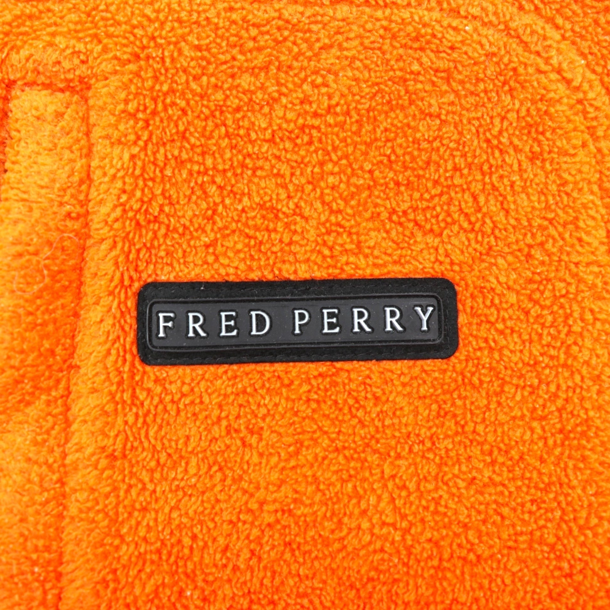 FRED PERRY 90年代 フルジップ フリースジャケット L オレンジ ポリエステル