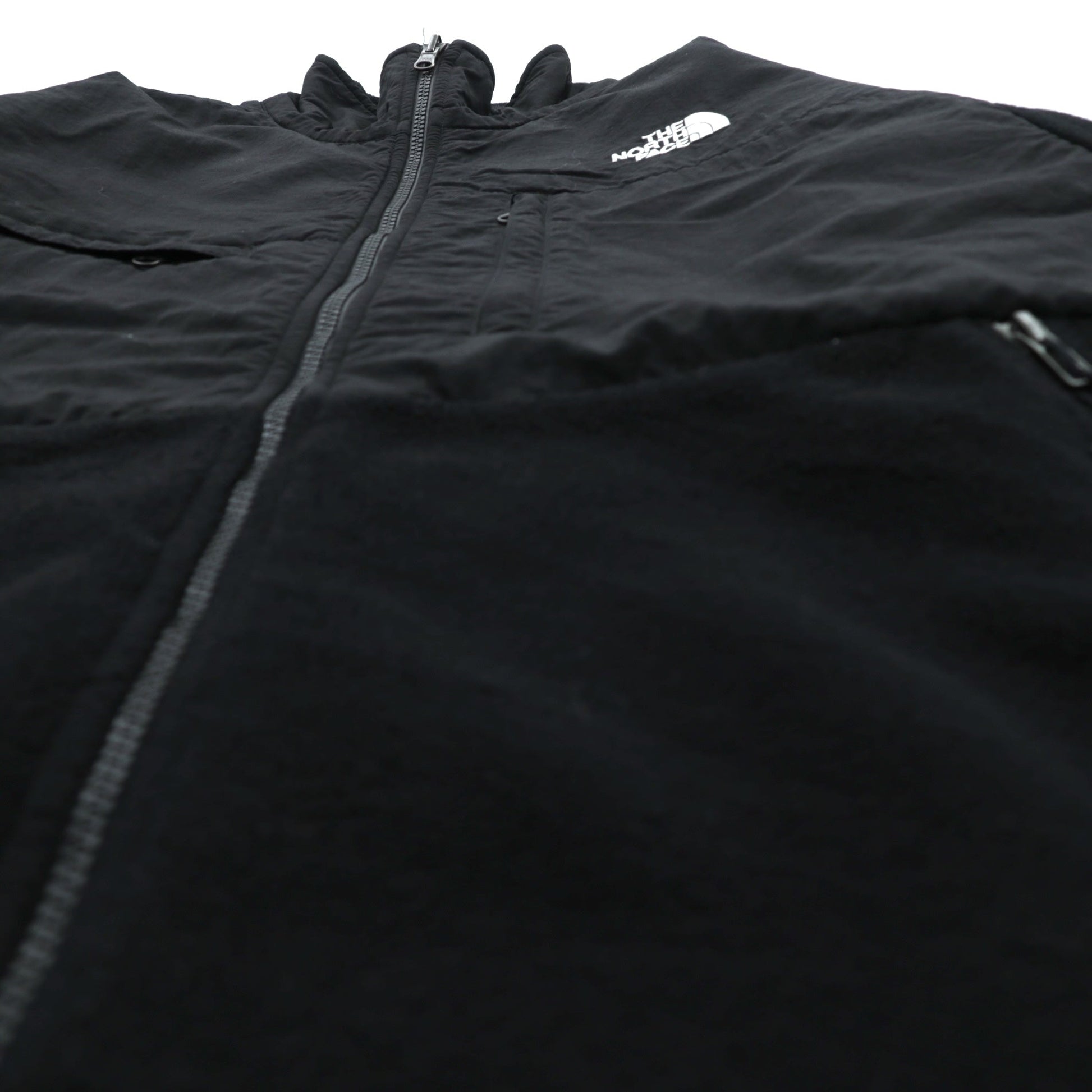 THE NORTH FACE デナリジャケット POLARTEC フリースジャケット L ブラック ナイロン切替 ドローコード