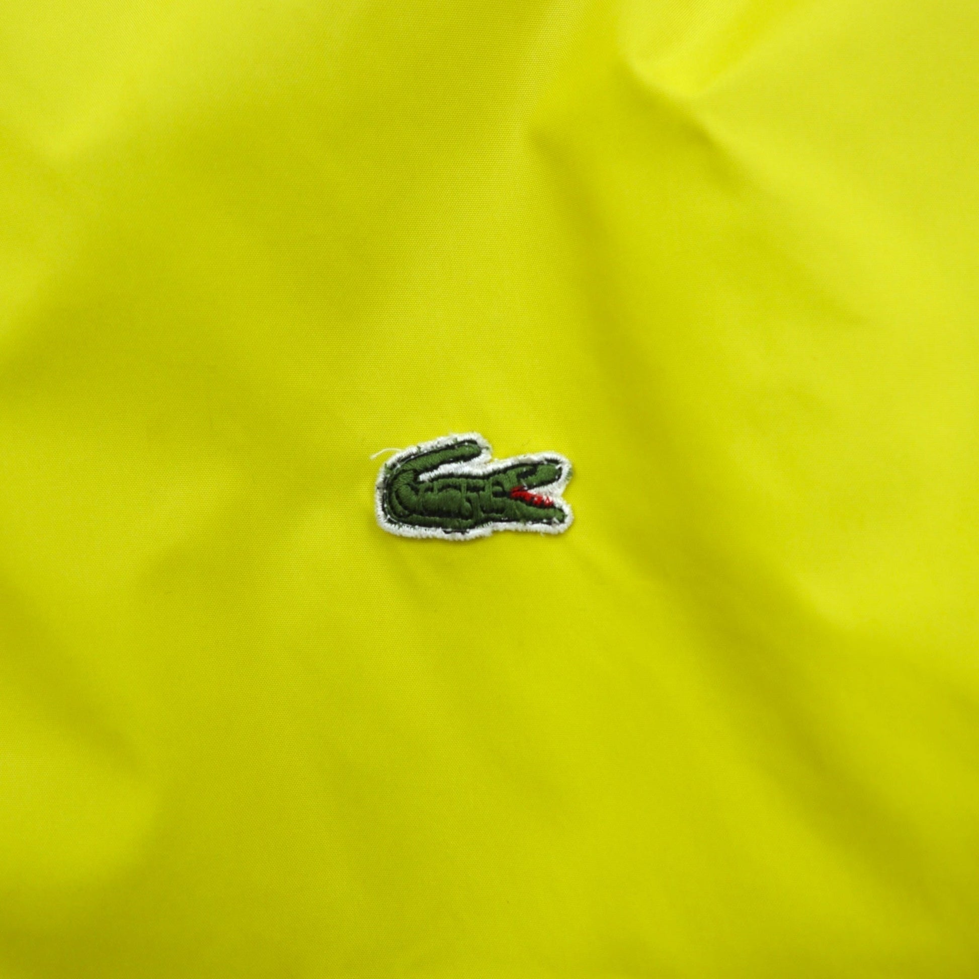 LACOSTE 90年代 リバーシブル ナイロンジャケット フリースジャケット XL ドローコード ジップアップ スタンドカラー