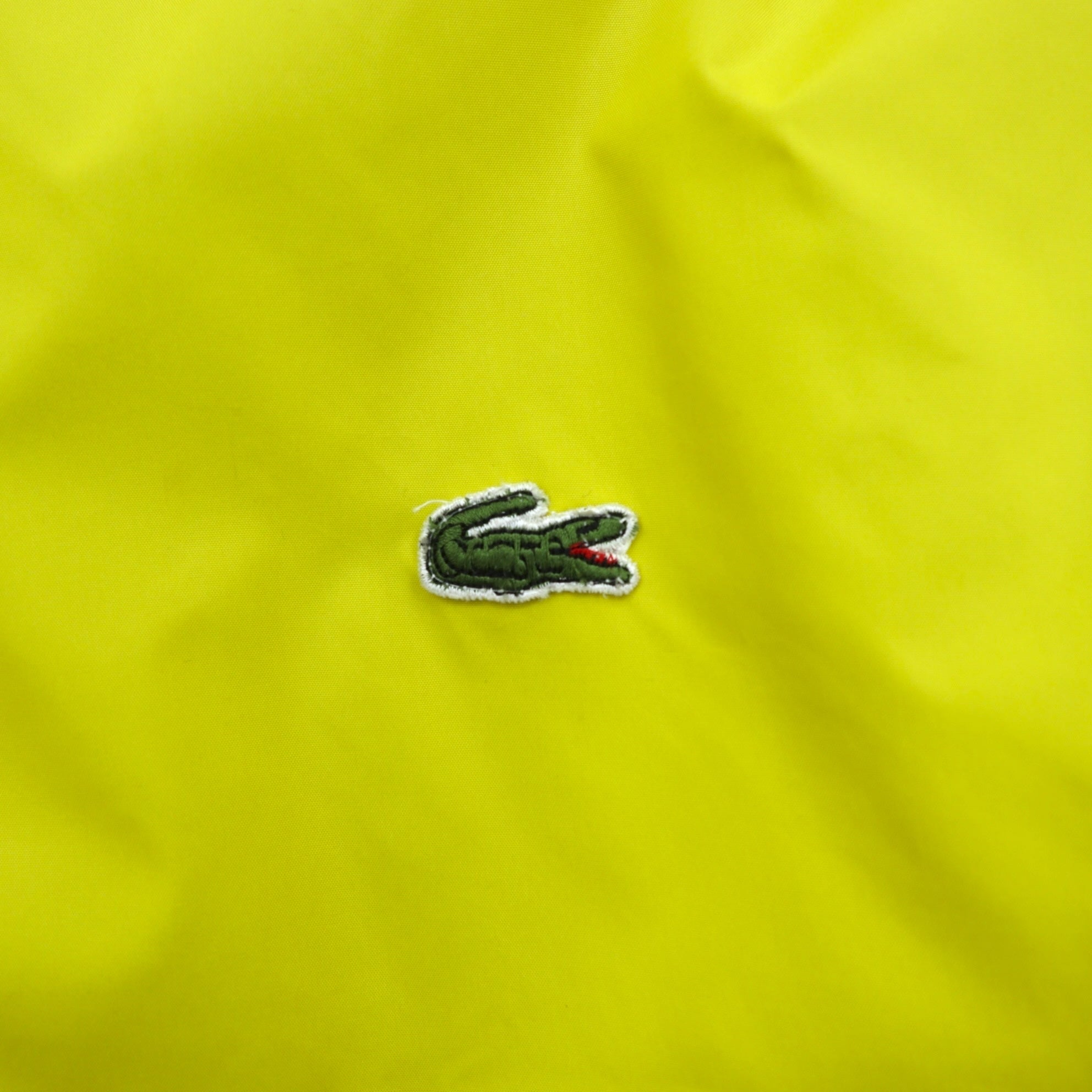 LACOSTE 90年代 リバーシブル ナイロンジャケット フリースジャケット XL ドローコード ジップアップ スタンドカラー