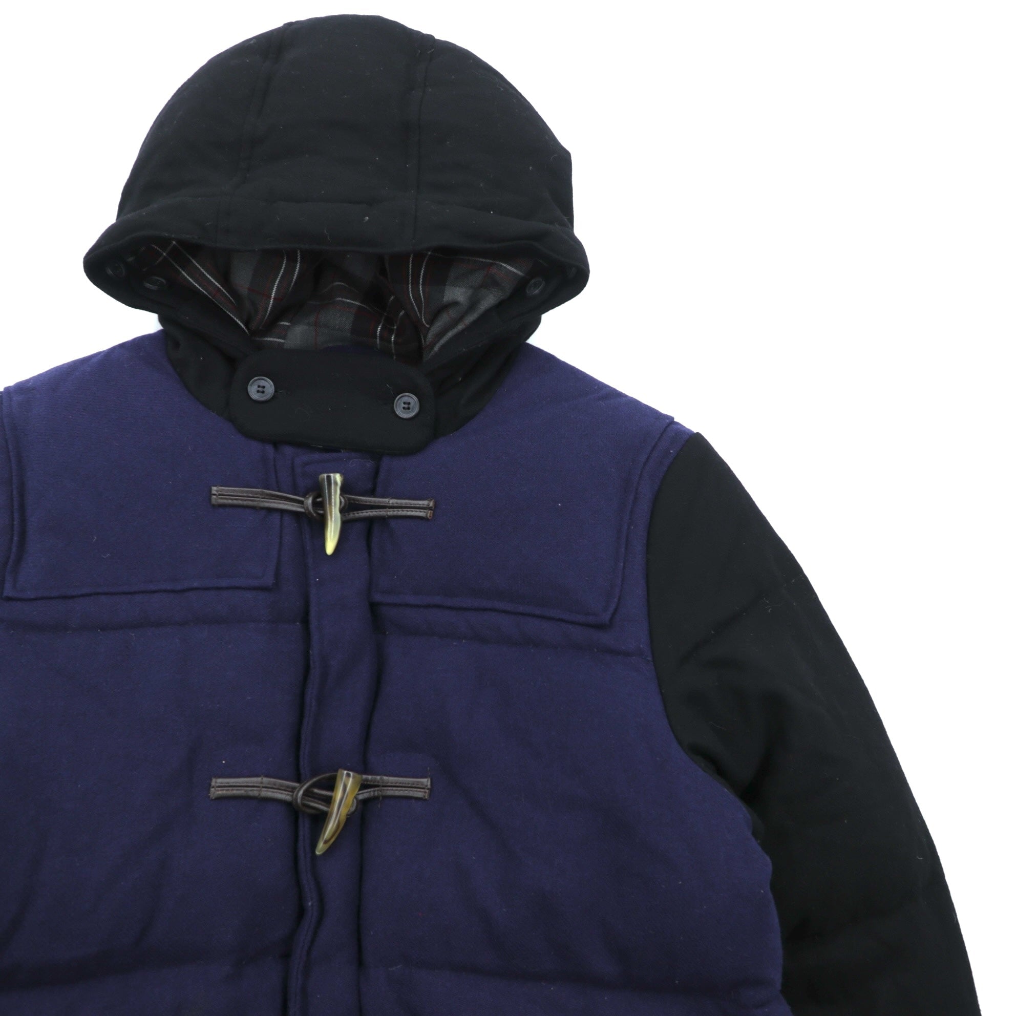 International Gallery BEAMS 別注 Cape HEIGHTS ダウンジャケット S ネイビー ダブルジップ ダッフル Landis WOOL CH9111818
