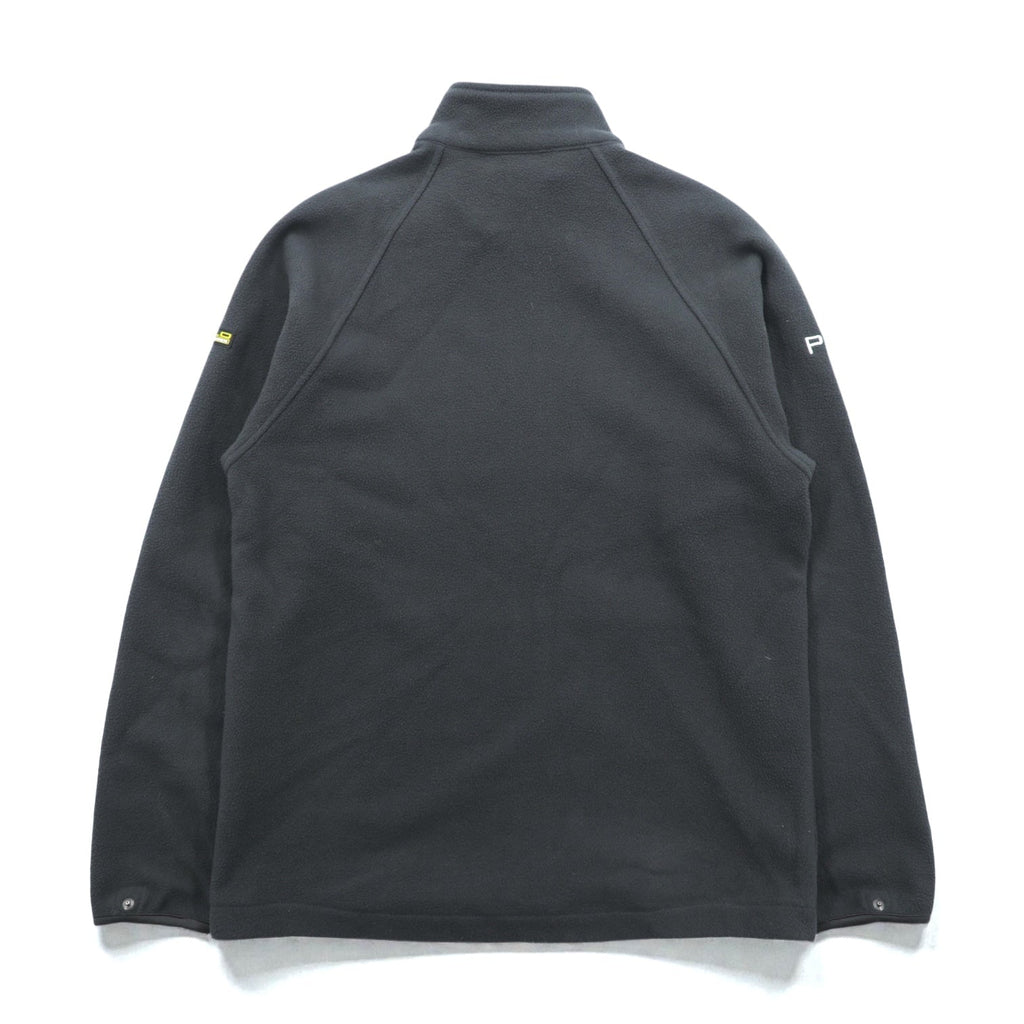 Polo Ralph Lauren 90年代 フルジップ フリースジャケット M グレー スタンドカラー カンガルーポケット