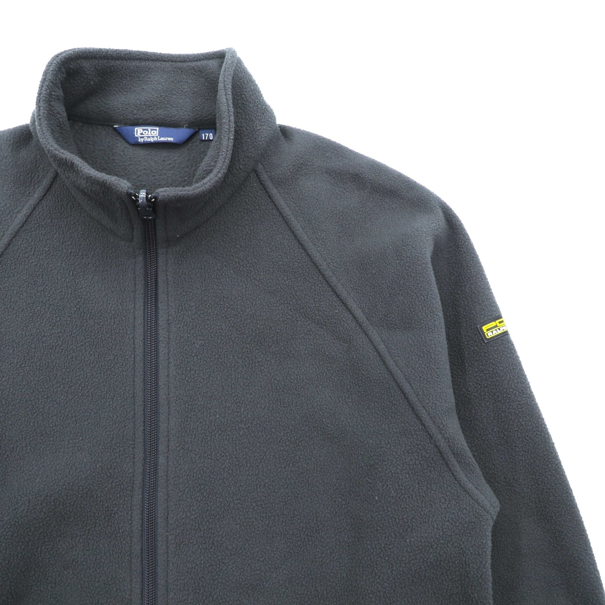 Polo Ralph Lauren 90年代 フルジップ フリースジャケット M グレー スタンドカラー カンガルーポケット