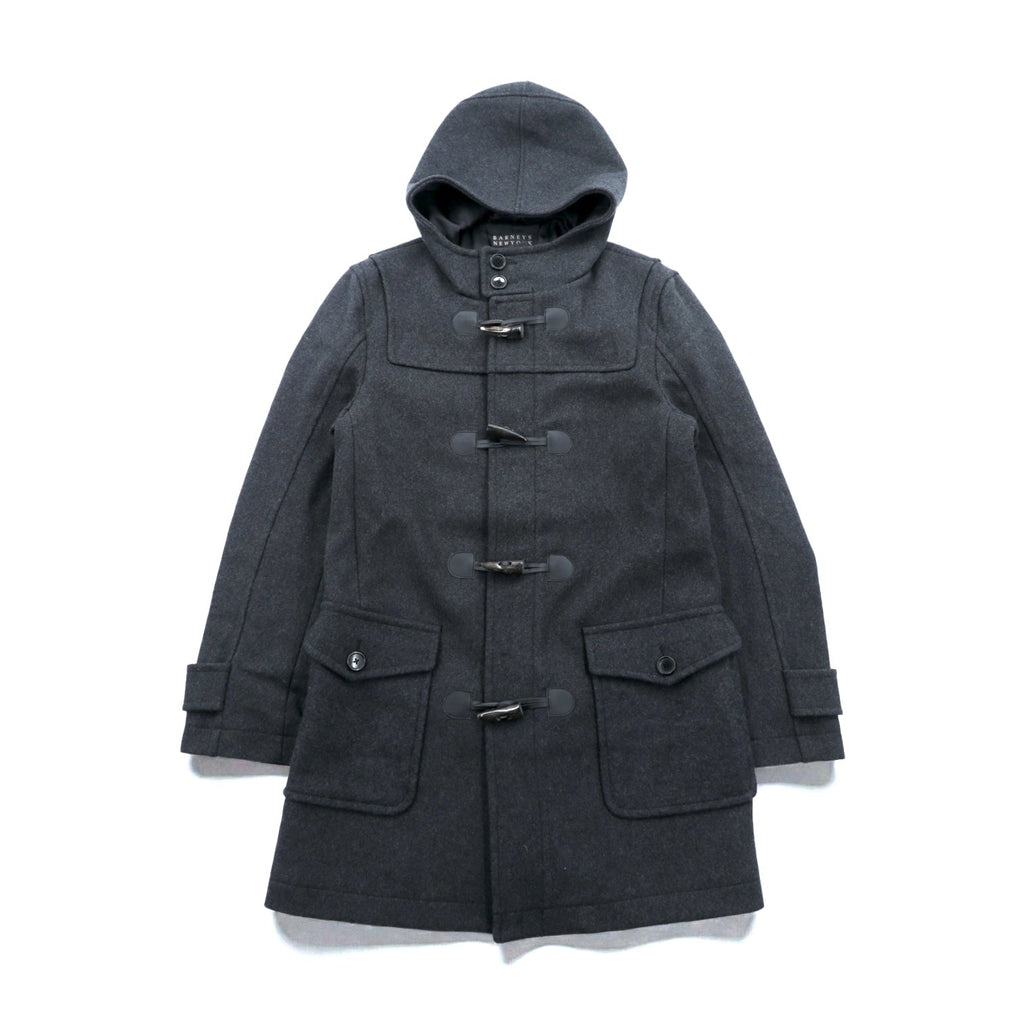 BARNEYS NEW YORK ダッフルコート XL グレー ウール トグルボタン フード付き