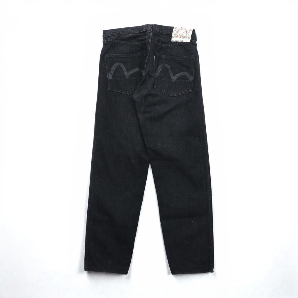 EVISU 日本製 ブラック デニムパンツ ジーンズ M テーパード 5020 カモメペイント
