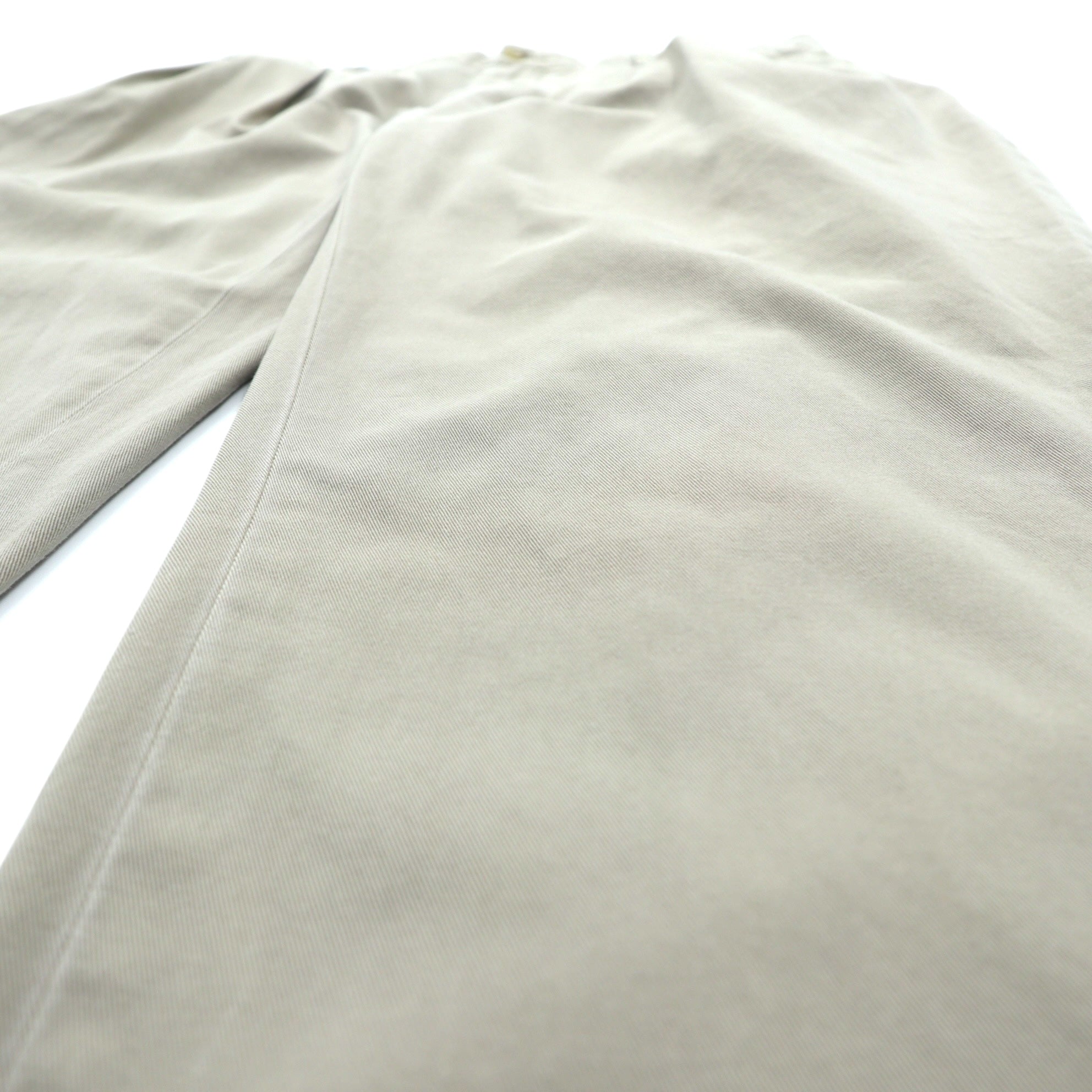 Polo Ralph Lauren ポロチノ 2タック ワイド テーパード チノパンツ スラックス L ベージュ プリーツ CLASSIC FIT PLEATED