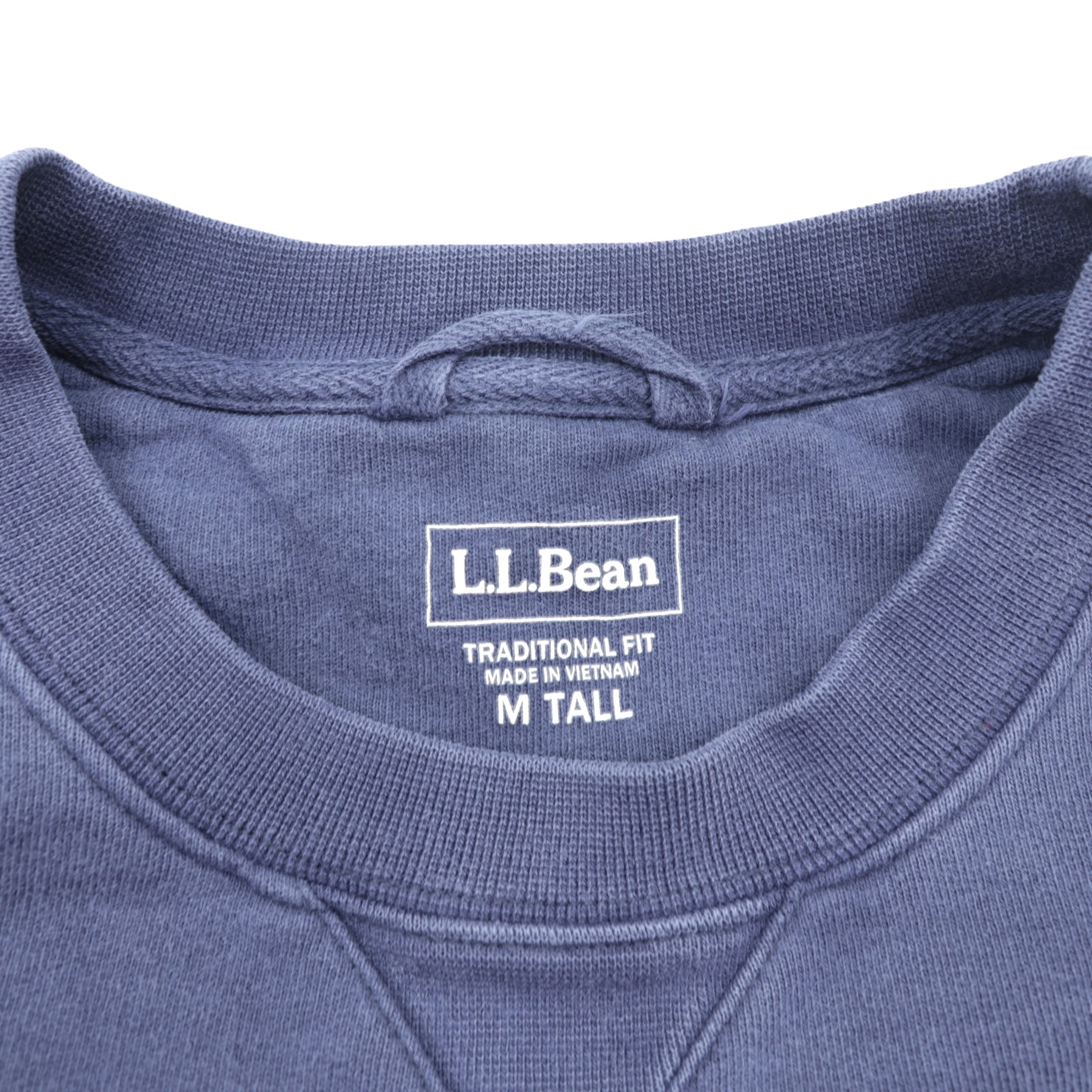L.L.Bean 前V ブランク スウェット トレーナー M TRADITIONAL FIT ネイビー コットン