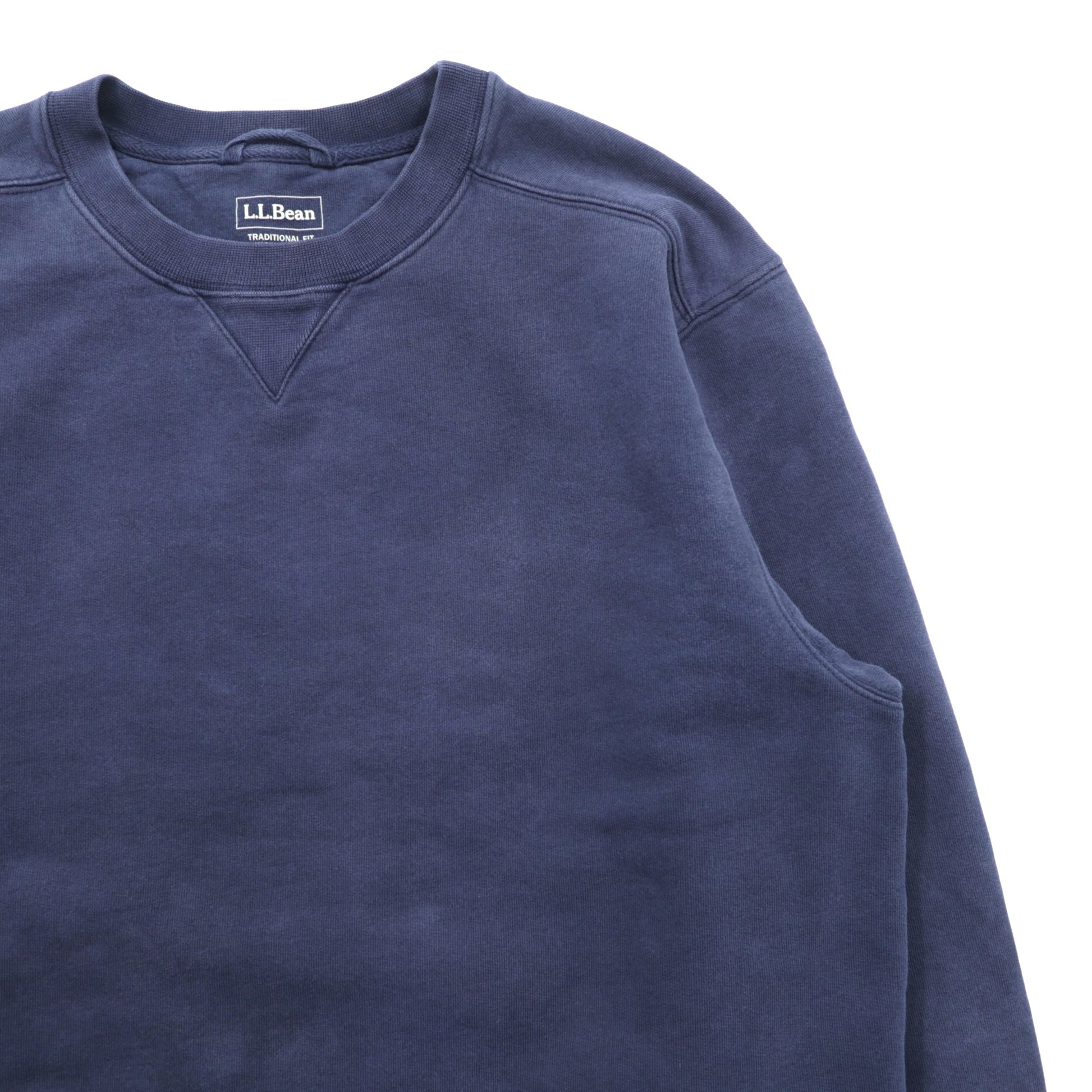 L.L.Bean 前V ブランク スウェット トレーナー M TRADITIONAL FIT ネイビー コットン