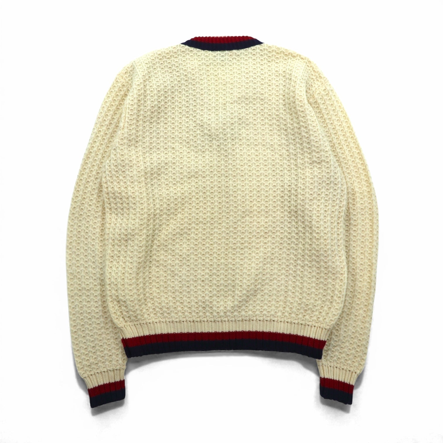 60s USA UNION MADE Vintage Knitweat ワッフル編み チルデン ニット セーター L 生成り ナチュラル ウール MAX-GOLDSTEIN Lord Jeff Knit 60年代 USA製