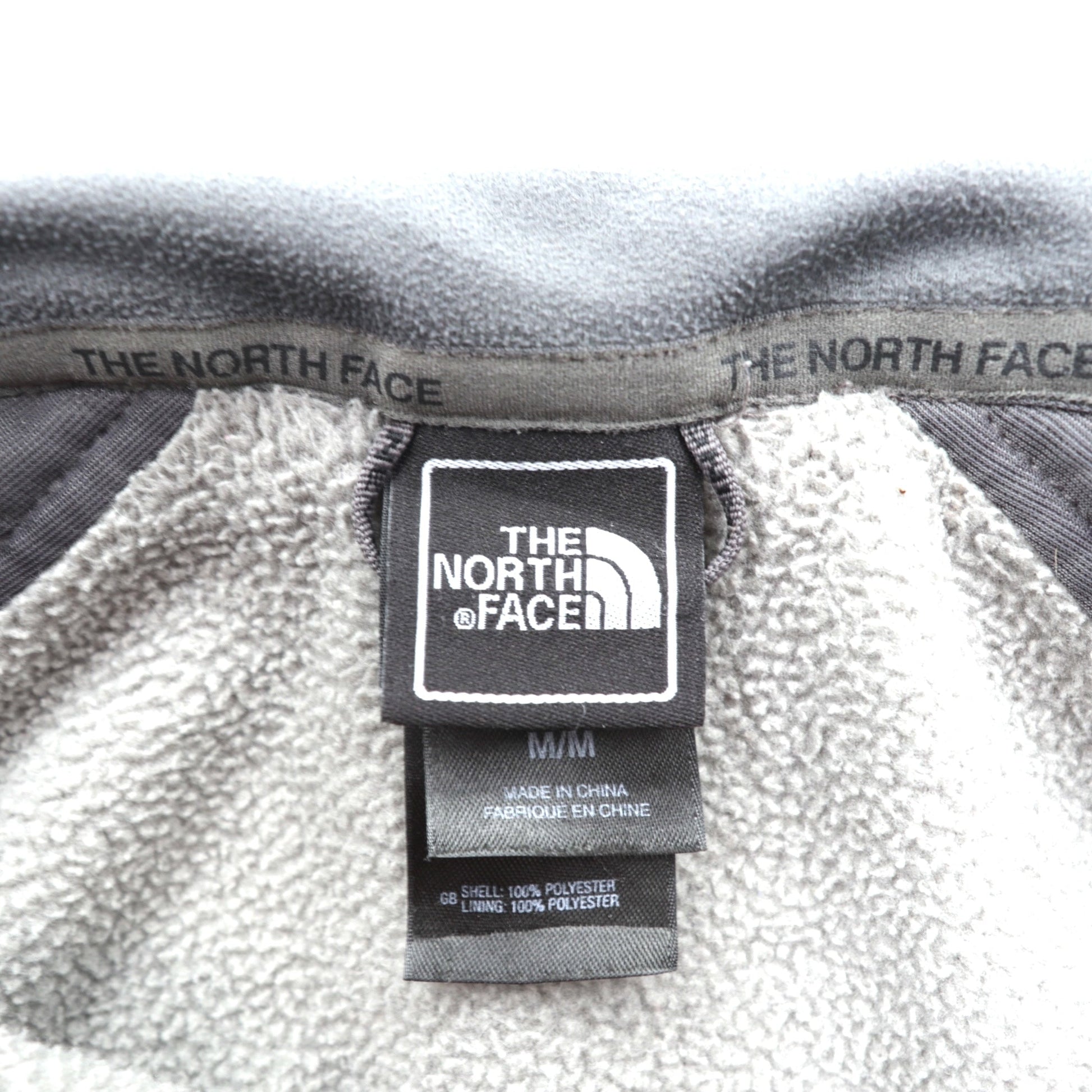 THE NORTH FACE フルジップ フリースジャケット M グレー スタンドカラー AXM6