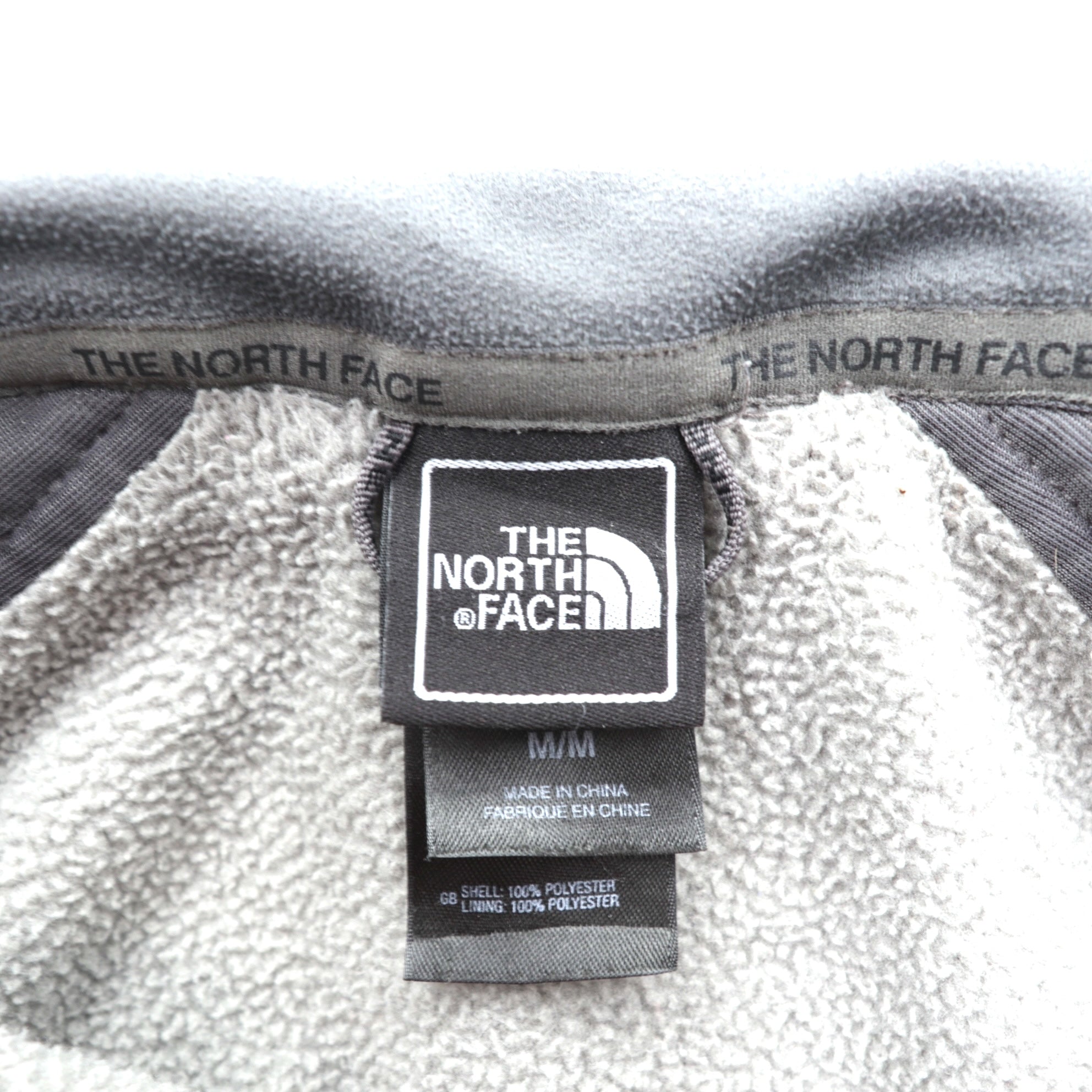 THE NORTH FACE フルジップ フリースジャケット M グレー スタンドカラー AXM6