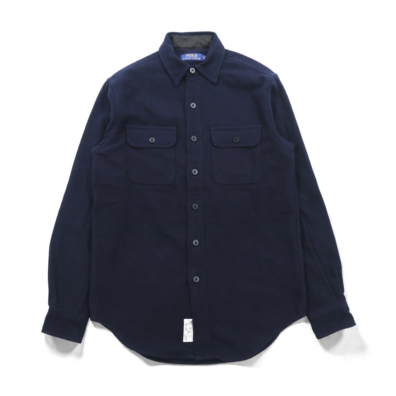 Polo Ralph Lauren ミリタリー CPO シャツ XS ネイビー コットン チンストラップ イカリボタン