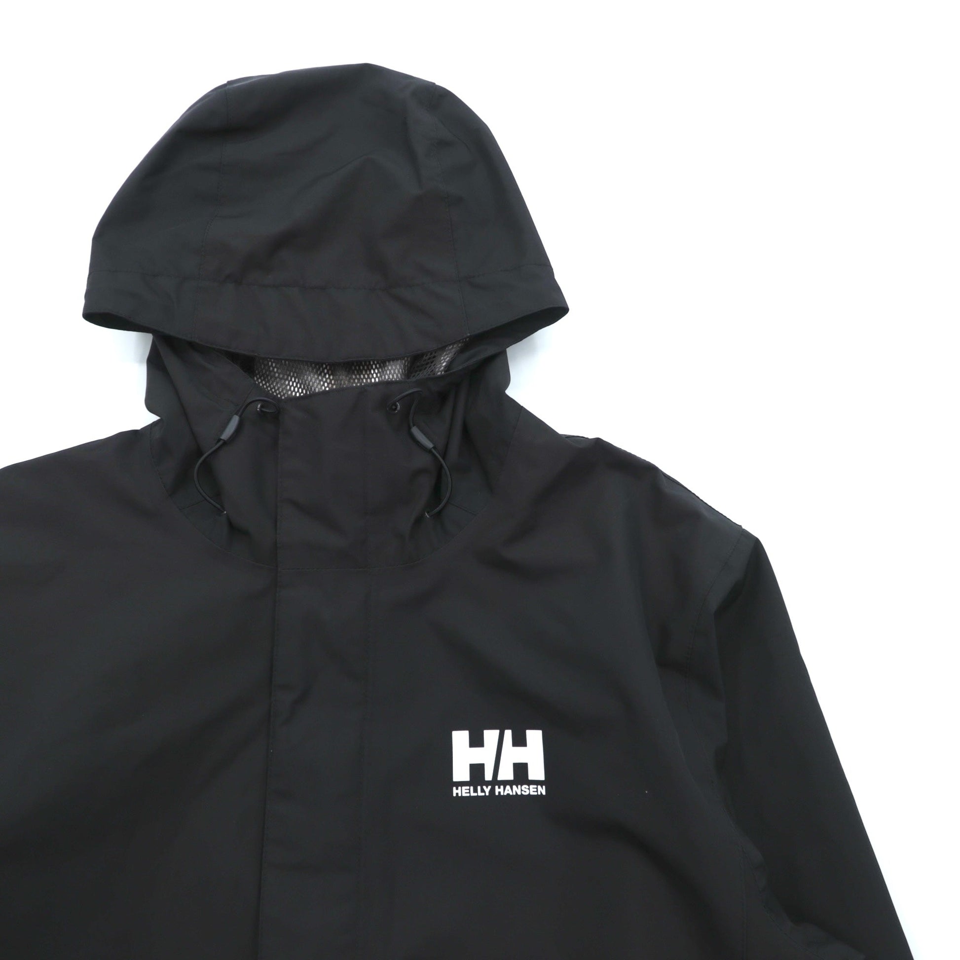 HELLY HANSEN 防水 レインジャケット マウンテンパーカー L ブラック ドローコード SEVEN J Rain Jacket HELLY TECH NB4 62047