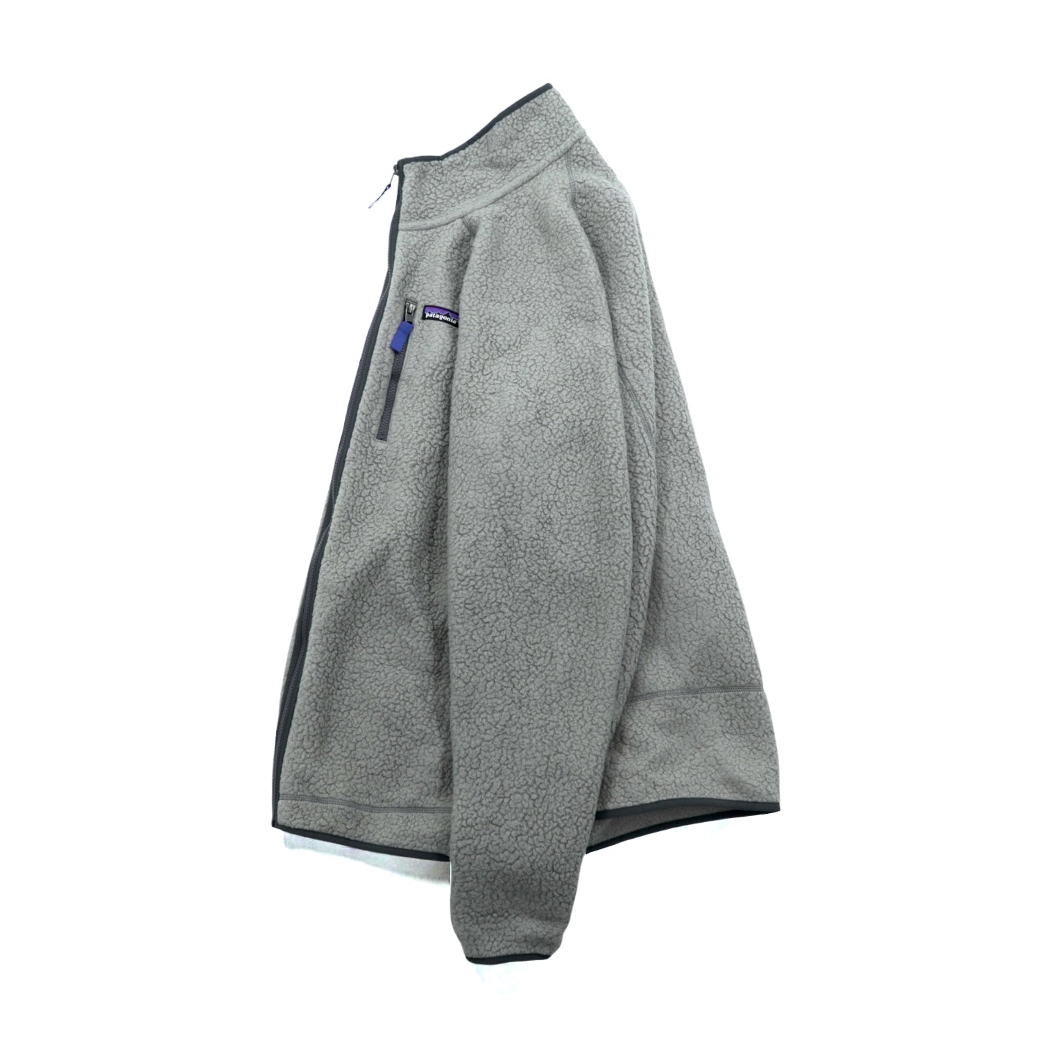 Patagonia レトロパイル フルジップ フリースジャケット 2XL グレー 胸ポケット 22801