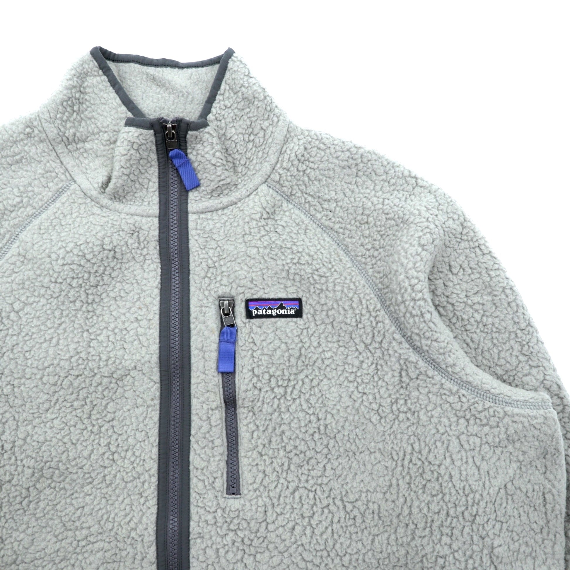 Patagonia レトロパイル フルジップ フリースジャケット 2XL グレー 胸ポケット 22801