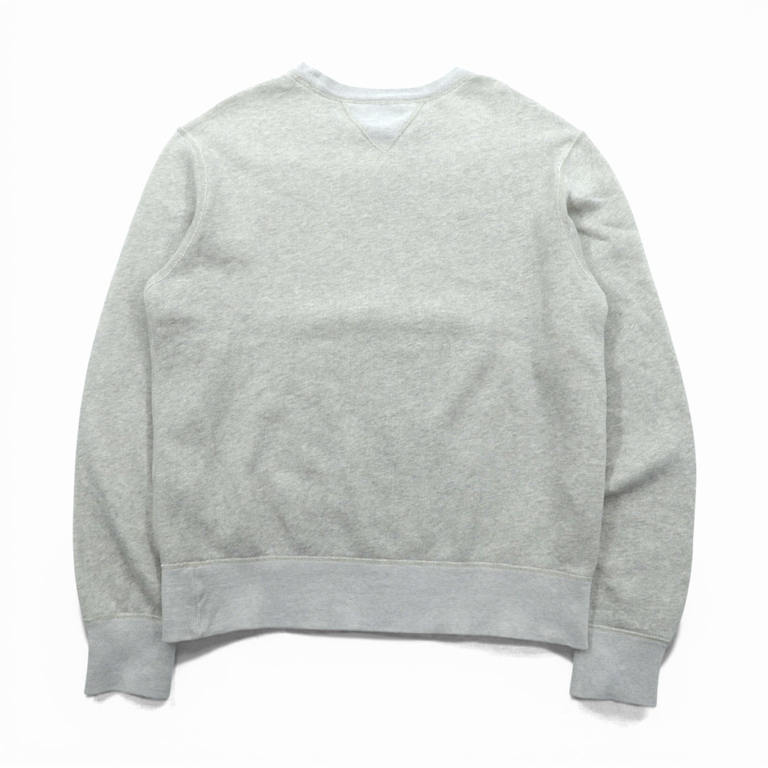 Polo Ralph Lauren 両V 染み込みプリントアーチロゴ スウェット トレーナー L グレー NY ATHLETIC DEPT.