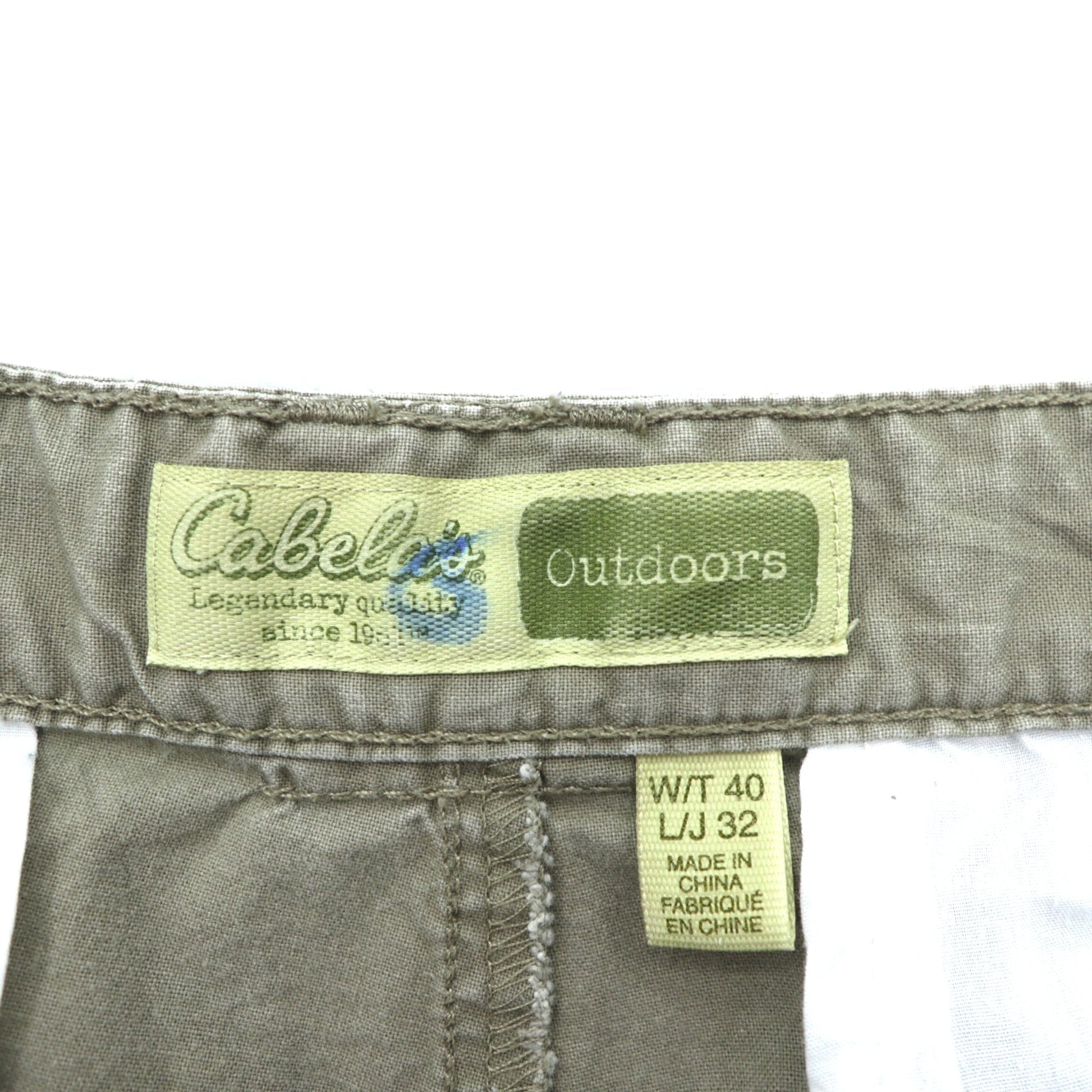 Cabela’s OUTDOORS 2WAY コンバーチブル カーゴパンツ XL カーキ コットン