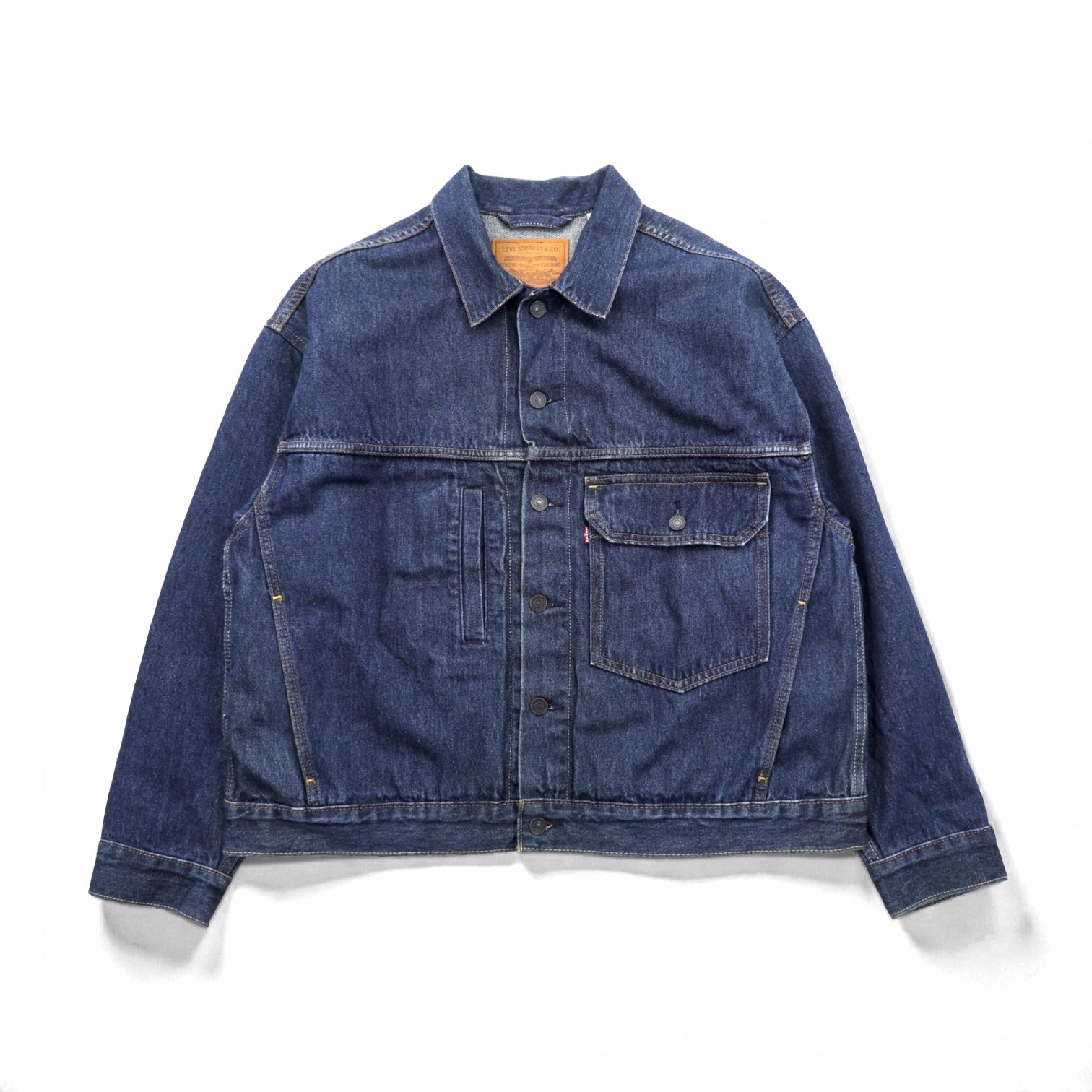 Levi's PREMIUM ビッグE 1st タイプ トラッカージャケット デニムジャケット Gジャン M インディゴ ビッグサイズ A0638-0001
