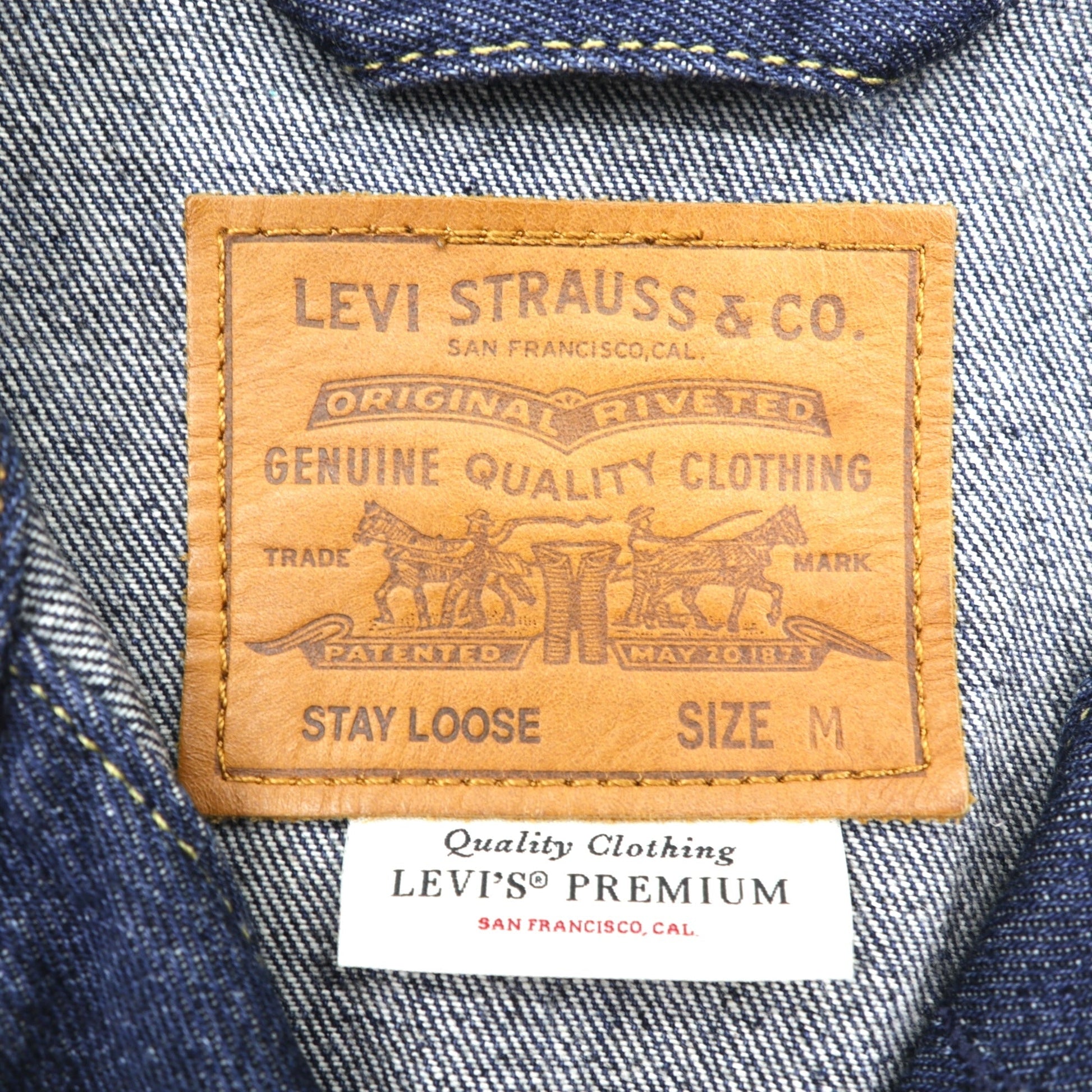 Levi's PREMIUM ビッグE 1st タイプ トラッカージャケット デニムジャケット Gジャン M インディゴ ビッグサイズ A0638-0001