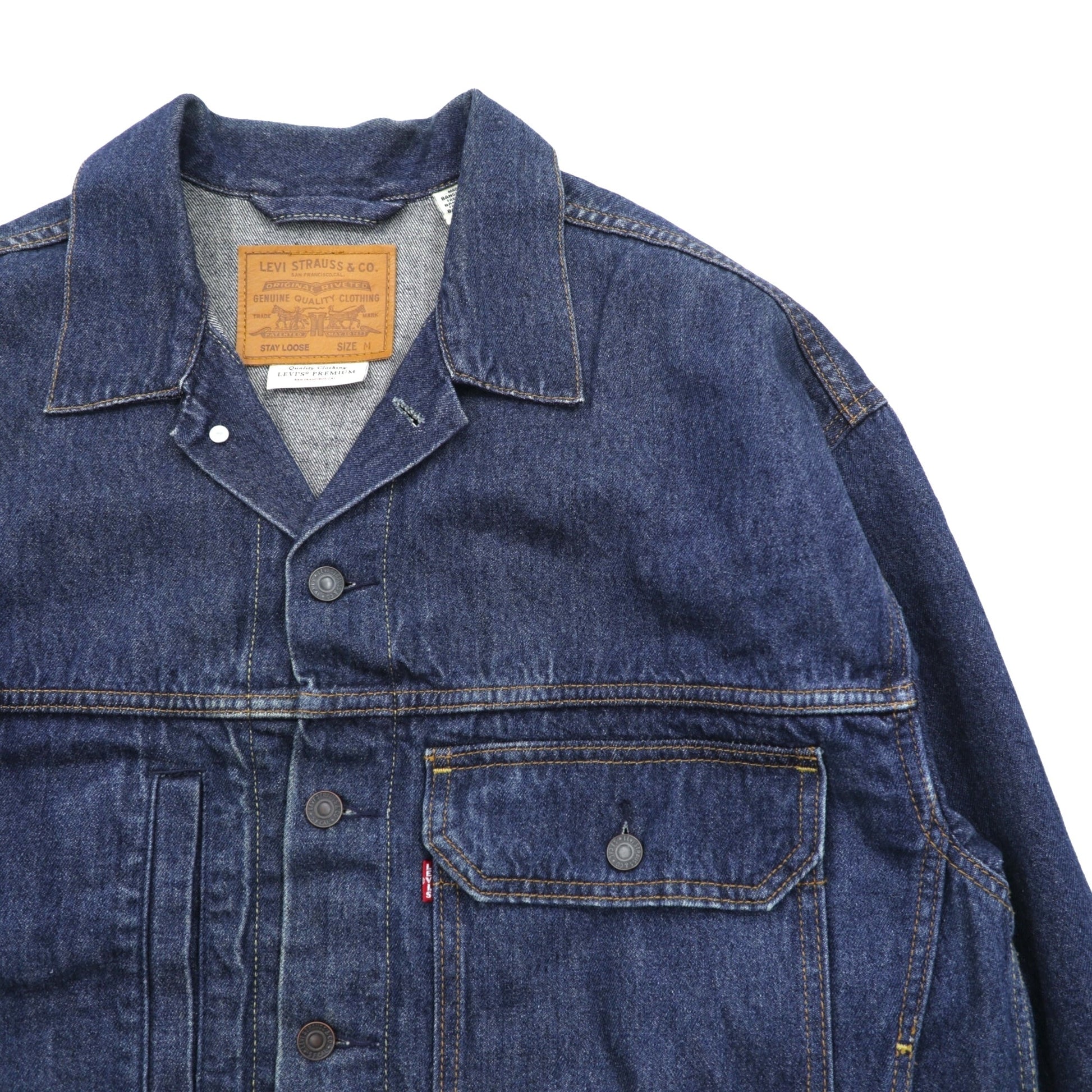 Levi's PREMIUM ビッグE 1st タイプ トラッカージャケット デニムジャケット Gジャン M インディゴ ビッグサイズ A0638-0001