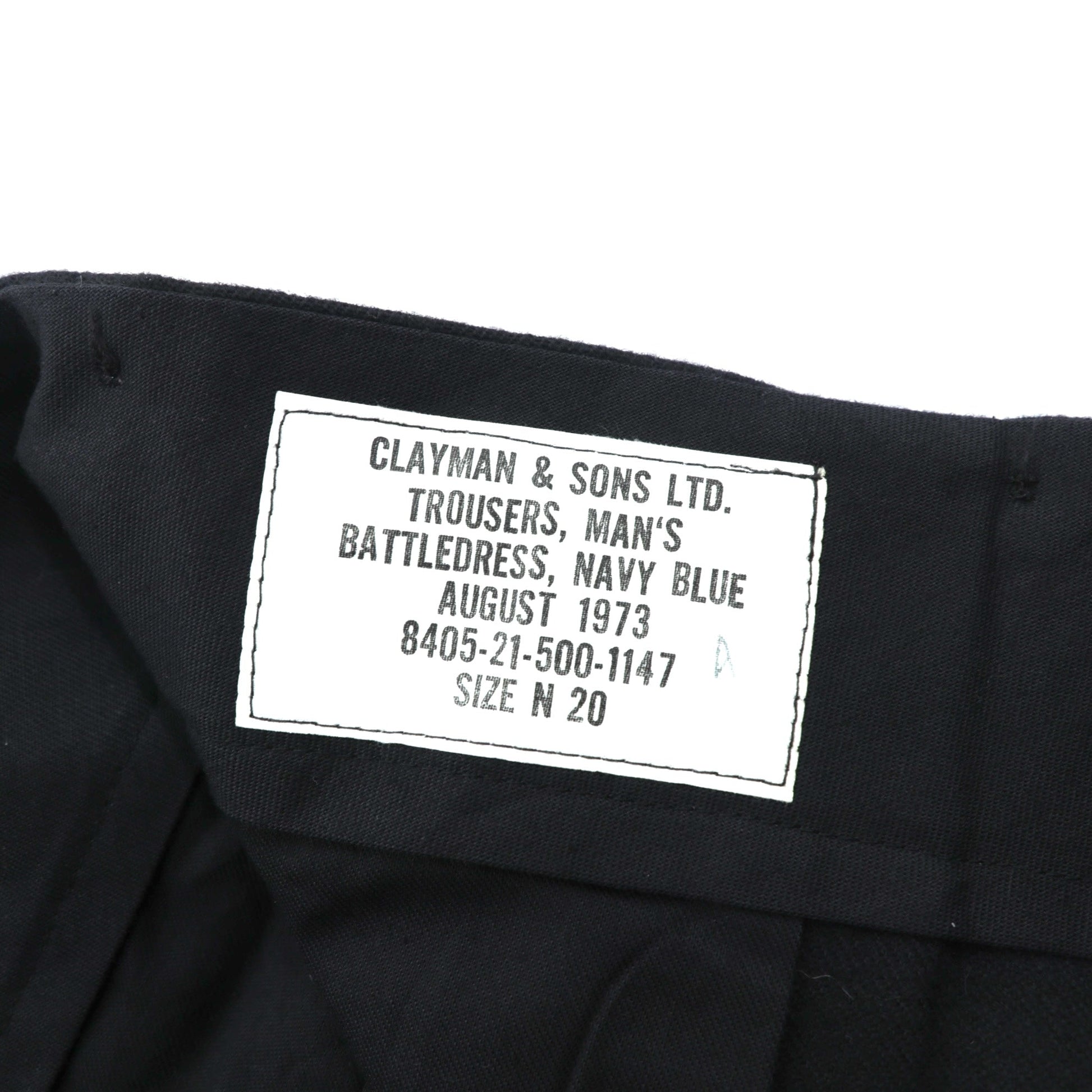 70s Vintage Military Battle Dress Trousers カナダ軍 BDU トラウザーズ パンツ L ブラック ウール 8405-21-500-1147 CLAYMAN & SONS LTD. 1973年製 70年代 カナダ製