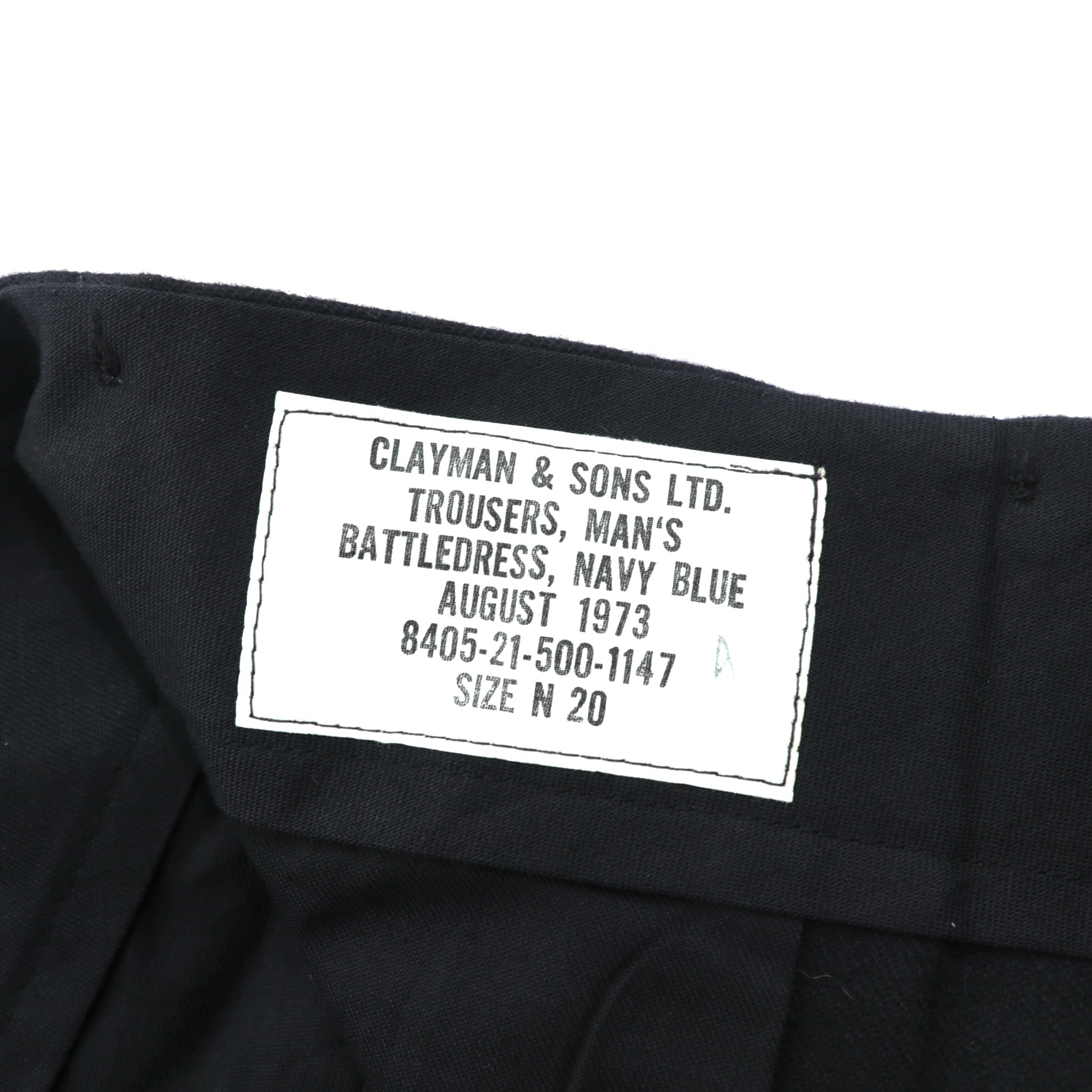 70s Vintage Military Battle Dress Trousers カナダ軍 BDU トラウザーズ パンツ L ブラック ウール 8405-21-500-1147 CLAYMAN & SONS LTD. 1973年製 70年代 カナダ製