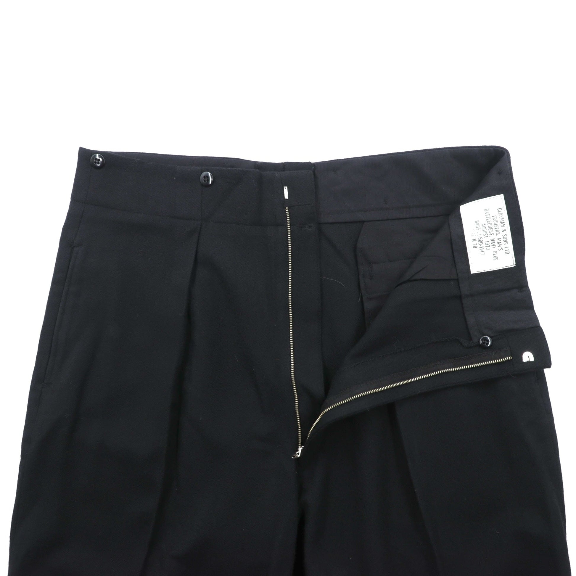 70s Vintage Military Battle Dress Trousers カナダ軍 BDU トラウザーズ パンツ L ブラック ウール 8405-21-500-1147 CLAYMAN & SONS LTD. 1973年製 70年代 カナダ製