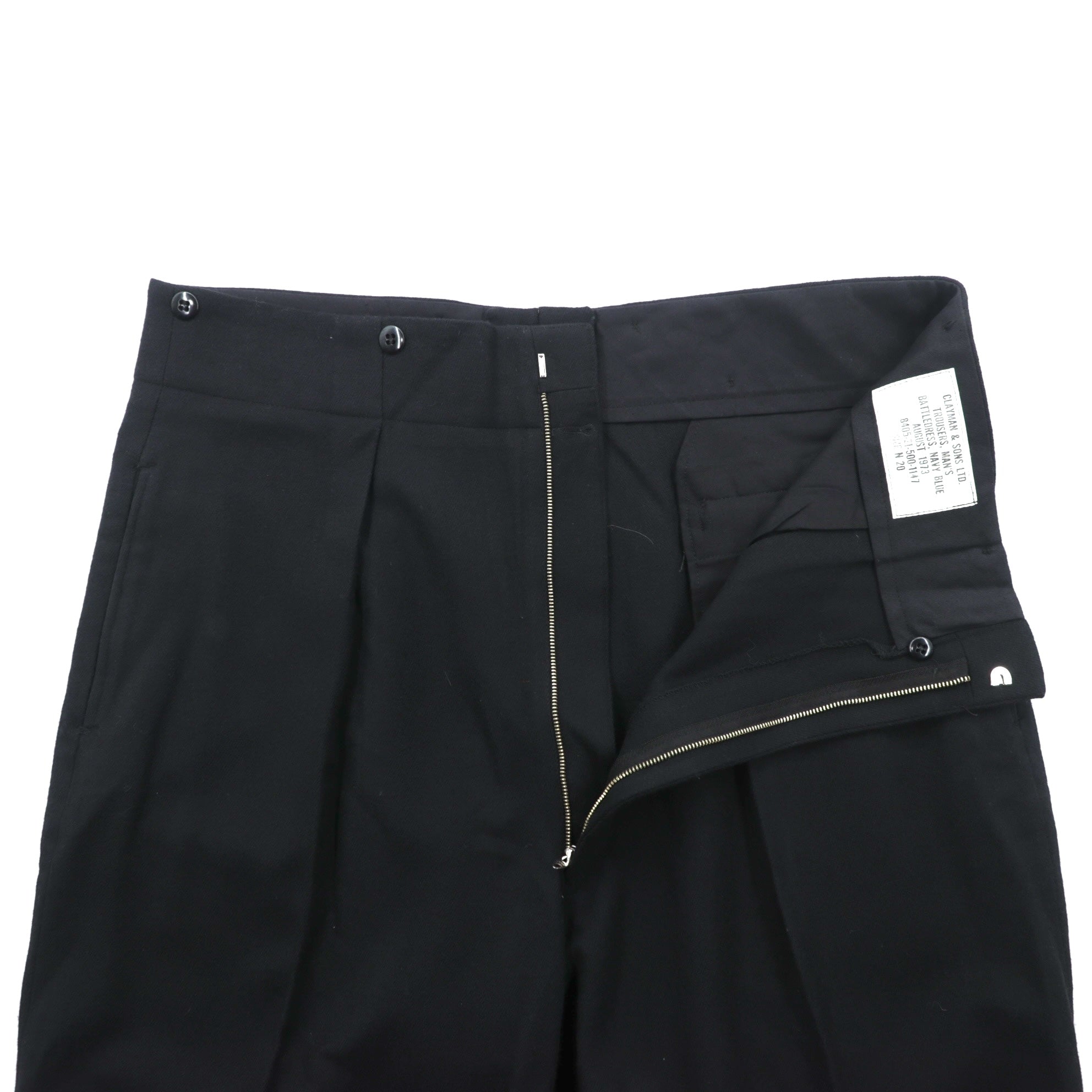 70s Vintage Military Battle Dress Trousers カナダ軍 BDU トラウザーズ パンツ L ブラック ウール 8405-21-500-1147 CLAYMAN & SONS LTD. 1973年製 70年代 カナダ製