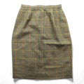BURBERRY 90年代 日本製 ガンクラブチェック スカート M ベージュ スコットランドウール