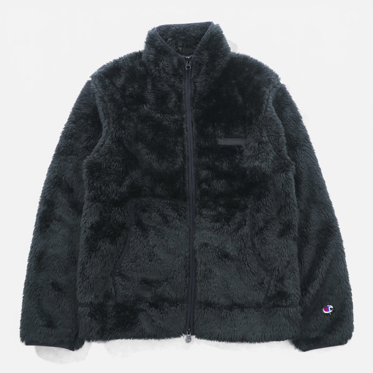 Champion シェルパ  フリースジャケット M ブラック スタンドカラー Sonny Label 別注 C8-U613