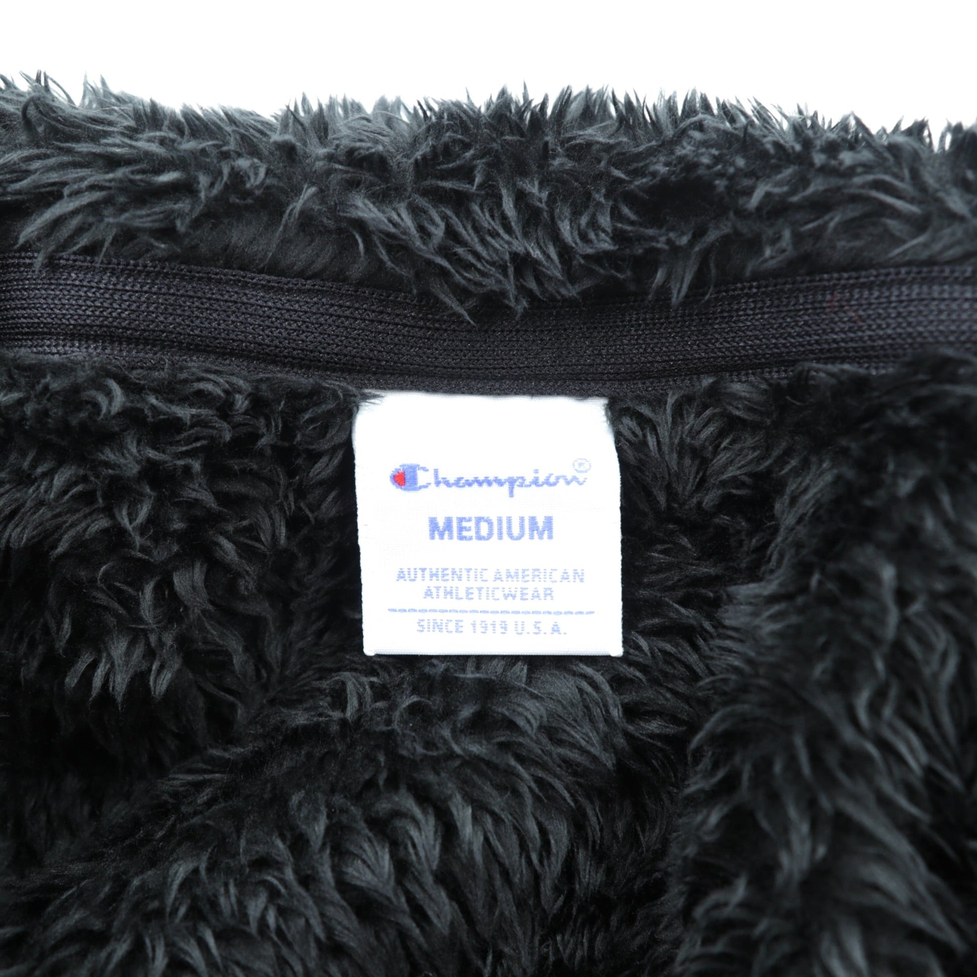 Champion シェルパ  フリースジャケット M ブラック スタンドカラー Sonny Label 別注 C8-U613