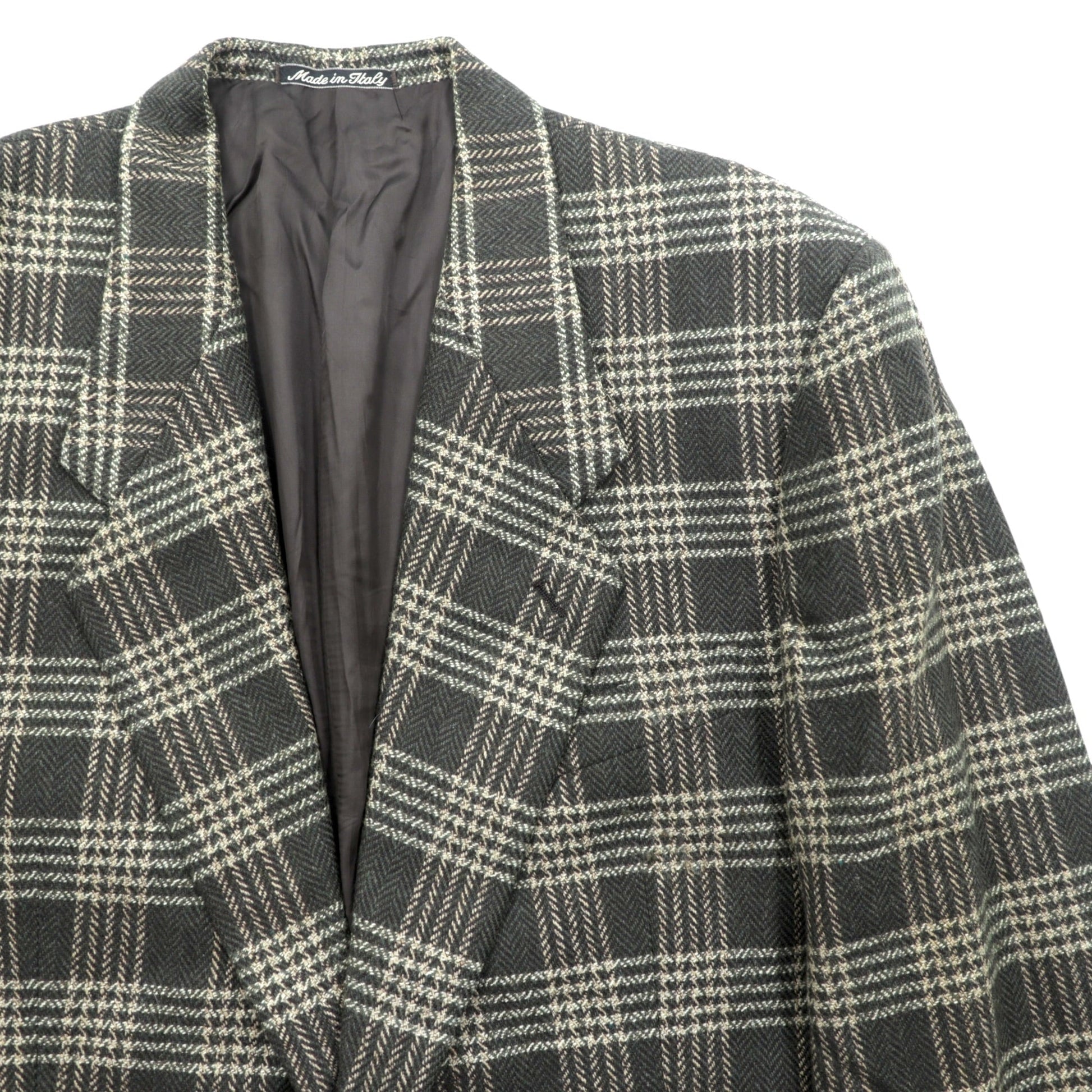 GIORGIO ARMANI イタリア製 LE COLLEZIONI ツイード 2B テーラードジャケット ブレザー L ブラウン ウール チェック BLOOMINGDALE'S