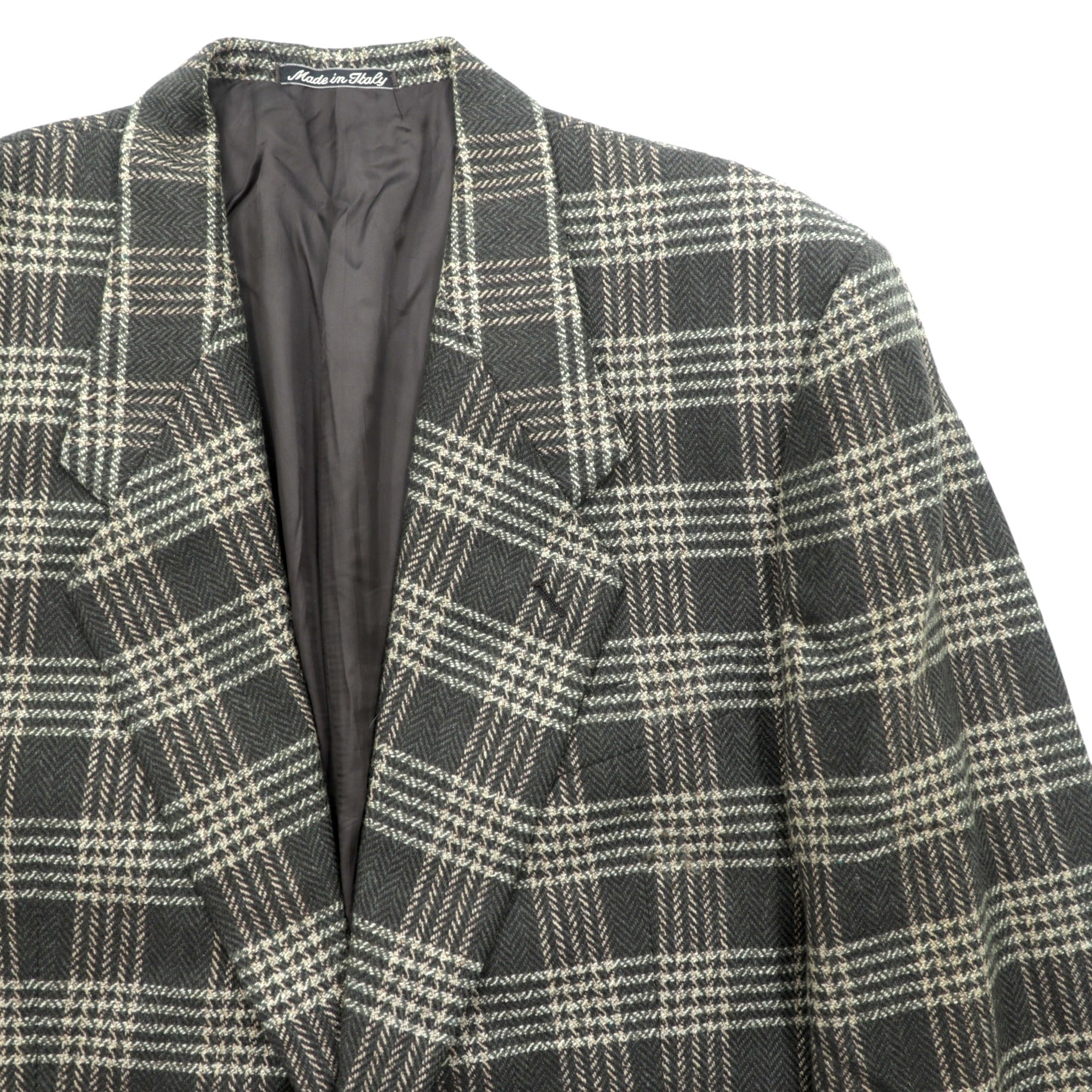GIORGIO ARMANI イタリア製 LE COLLEZIONI ツイード 2B テーラードジャケット ブレザー L ブラウン ウール チェック BLOOMINGDALE'S