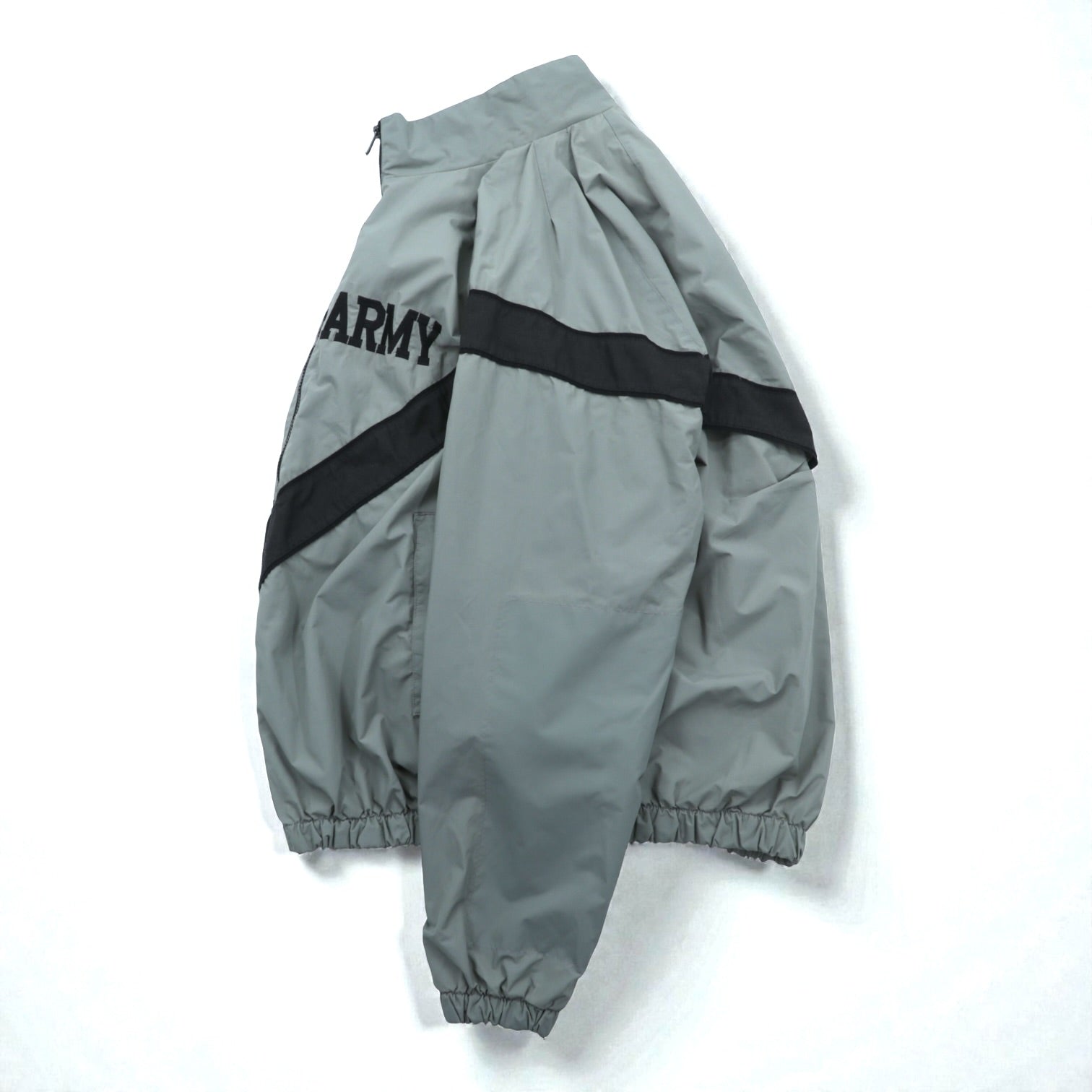 Vintage US ARMY IPFU Jacket 00年代 米軍 トレーニングジャケット トラックジャケット ジャージ L グレー ナイロン ミリタリー