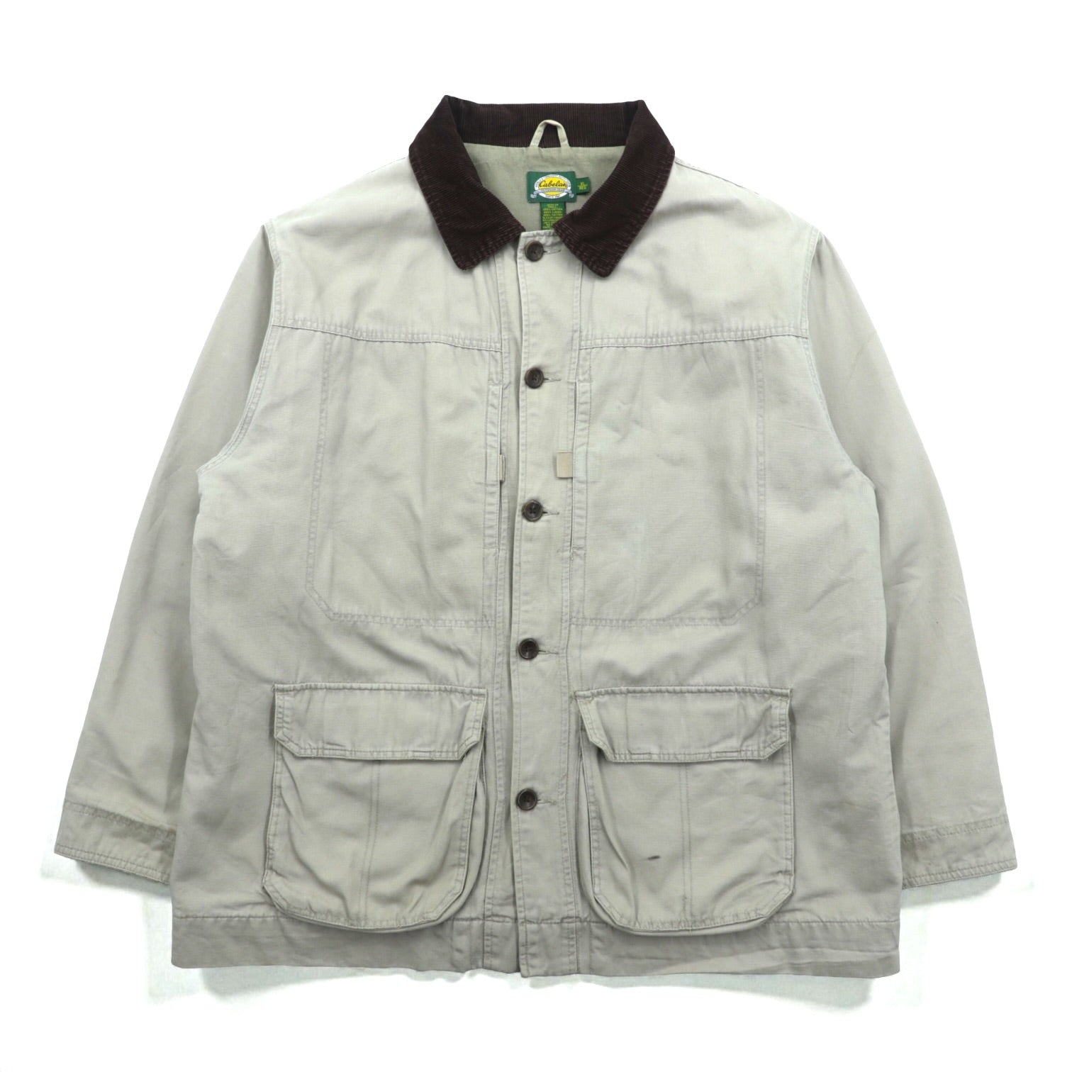 Cabela's 90年代 ワークジャケット フィールドジャケット XL ベージュ コットン 襟コーデュロイ