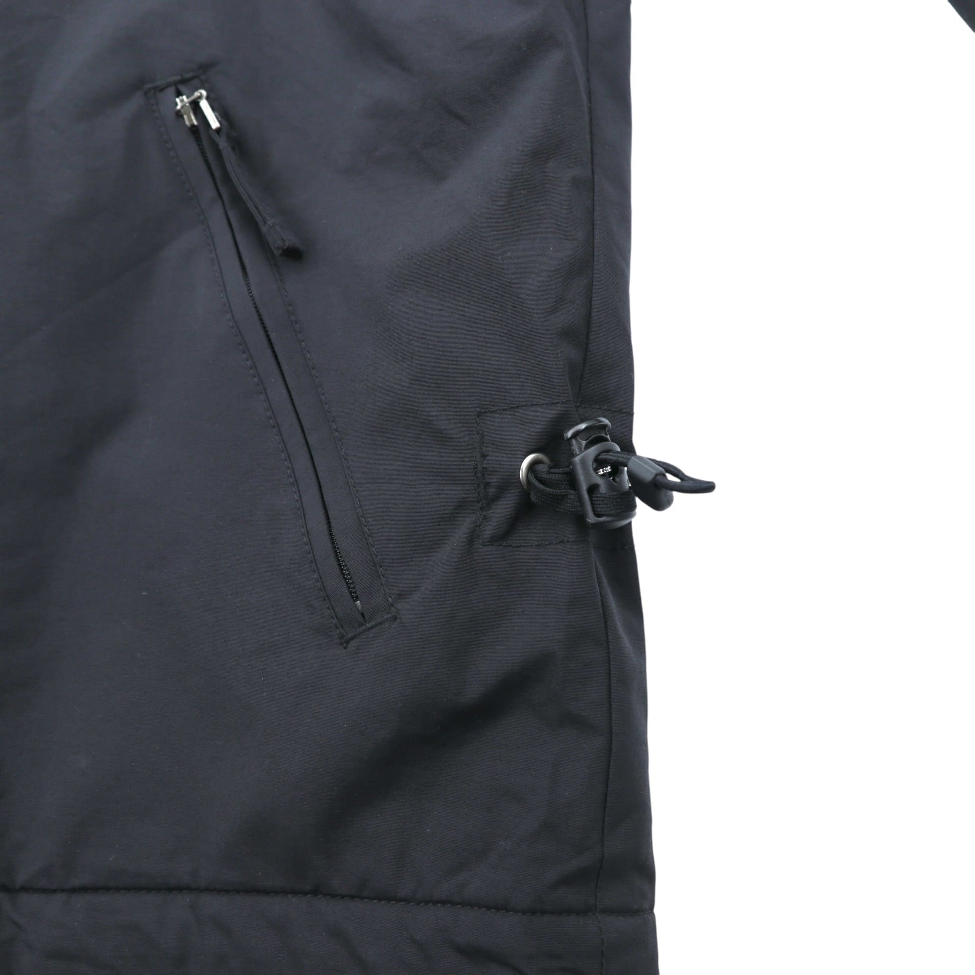 NAPAPIJRI 中綿 ナイロンジャケット 防水 フリースライナー L ブラック ダブルジップ ドローコード スタンドカラー SHELTER WINTER JACKET N0YEBH