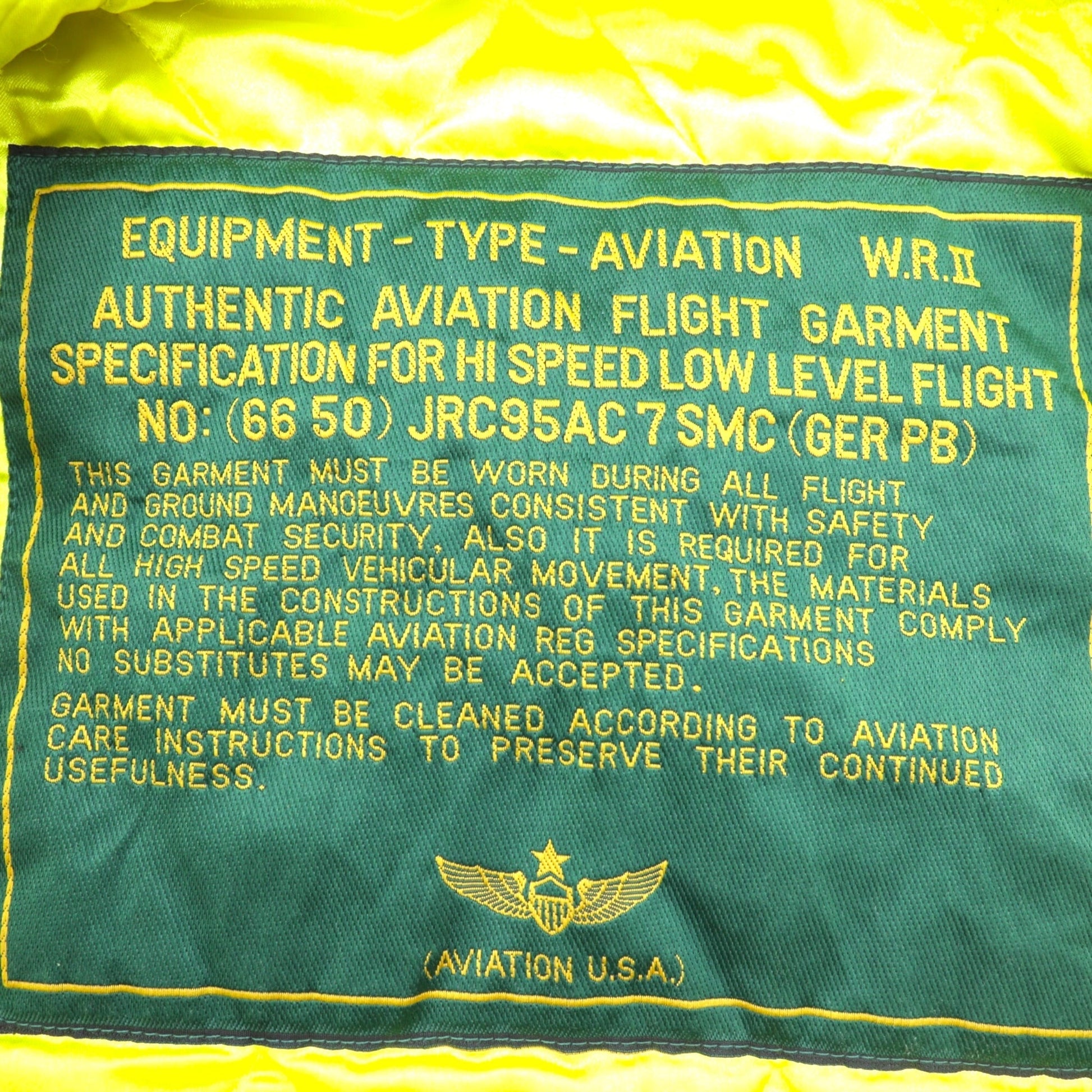 AVIATION U.S.A. フライトジャケット CWU-45P US AIR FORCE XL 80年代 レプリカ TP-909