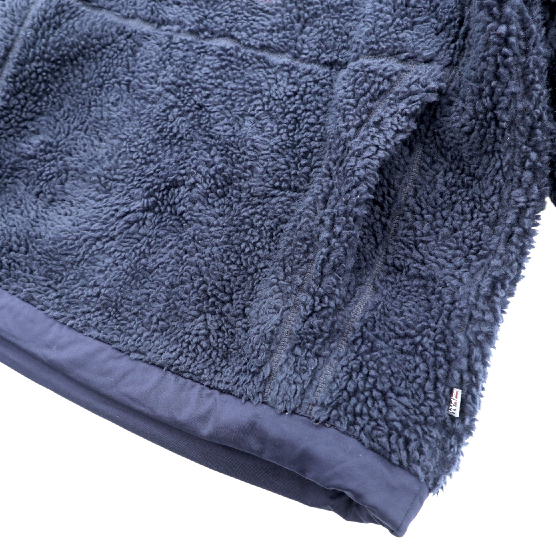 NAPAPIJRI ハーフジップ アノラックパーカー シェルパ フリースジャケット L ネイビー ドローコード Teide Fleece Hoodie N0Y13M