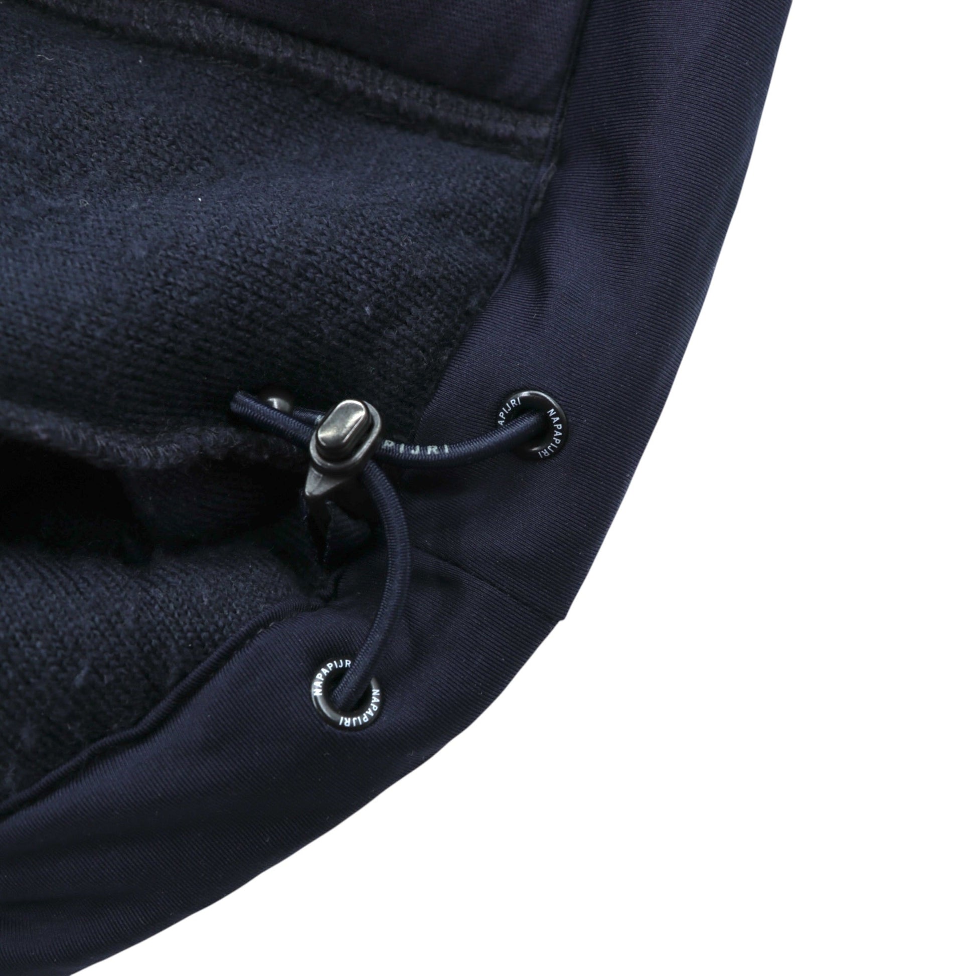 NAPAPIJRI ハーフジップ アノラックパーカー シェルパ フリースジャケット L ネイビー ドローコード Teide Fleece Hoodie N0Y13M