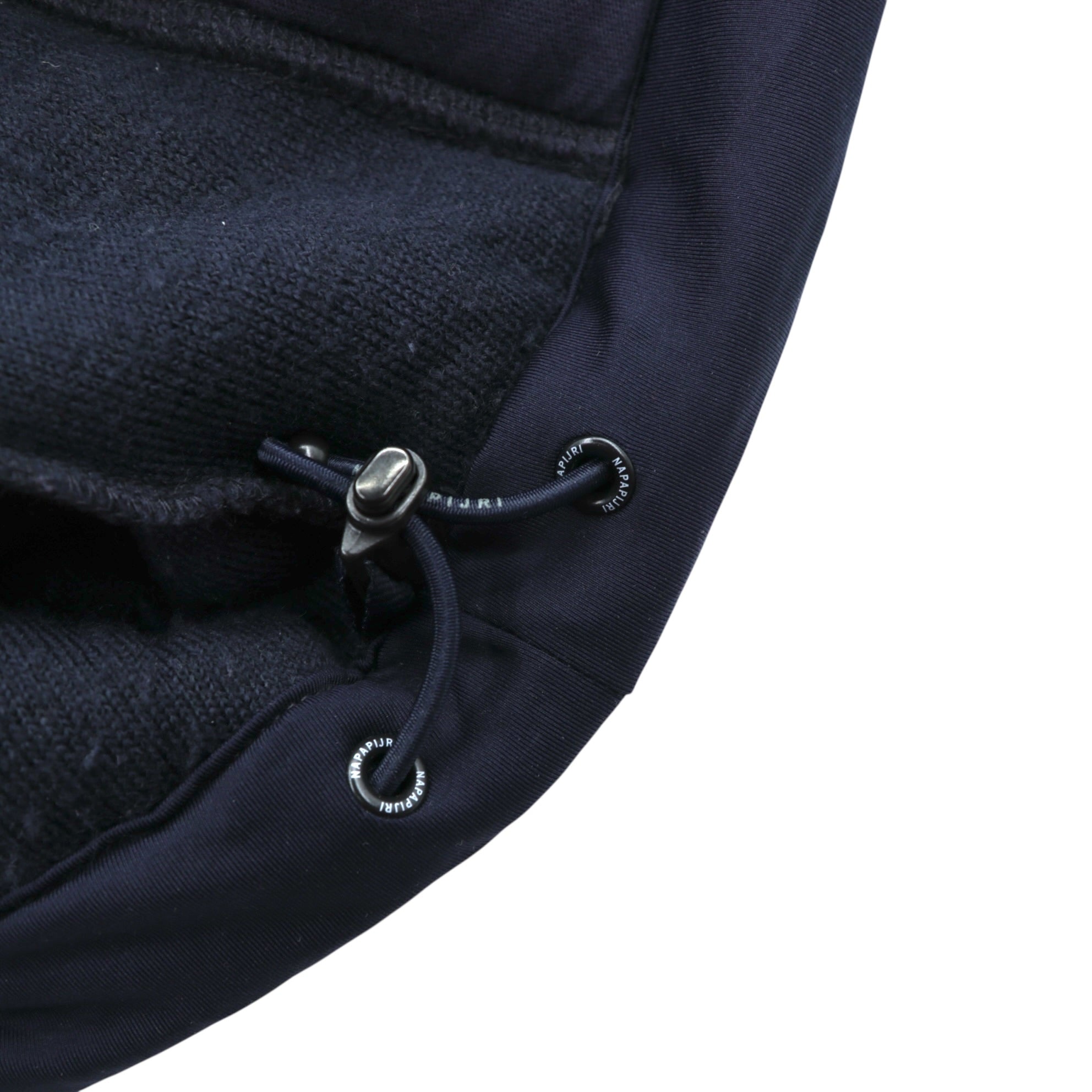 NAPAPIJRI ハーフジップ アノラックパーカー シェルパ フリースジャケット L ネイビー ドローコード Teide Fleece Hoodie N0Y13M