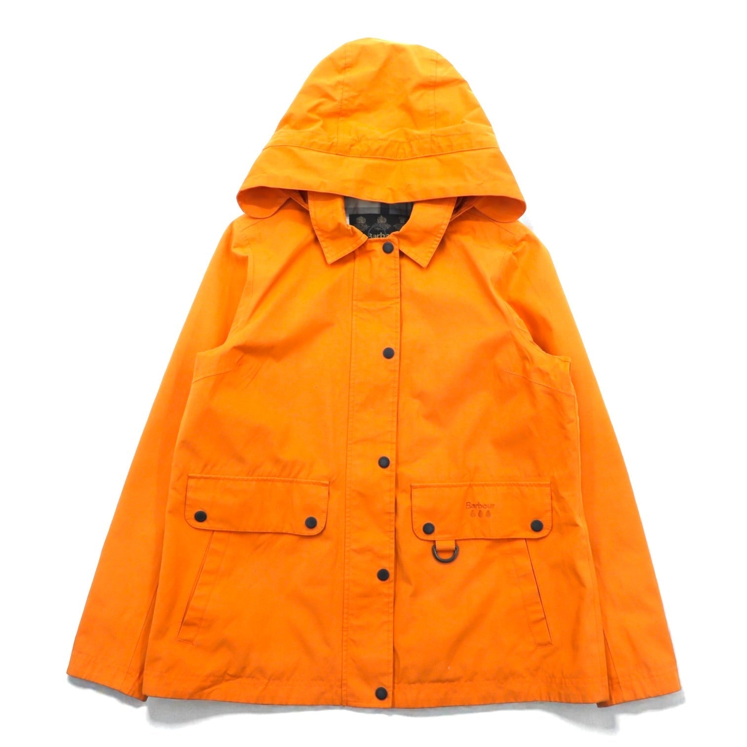 Barbour フード着脱式 ナイロンジャケット マウンテンパーカー M オレンジ 防水 トラモンタン TRAMONTANE JACKET WEATHER COMFORT LWB0529OR53